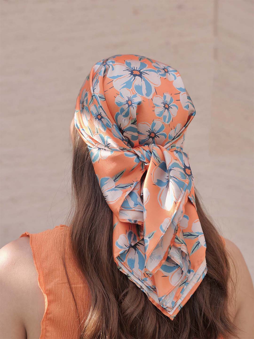 Orange Blossom Bandana Scarf - Image 7