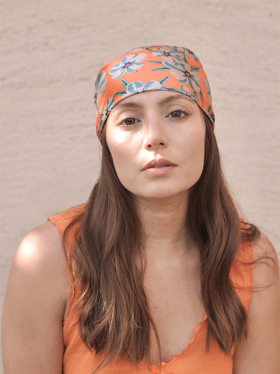 Orange Blossom Bandana Scarf - Image 8