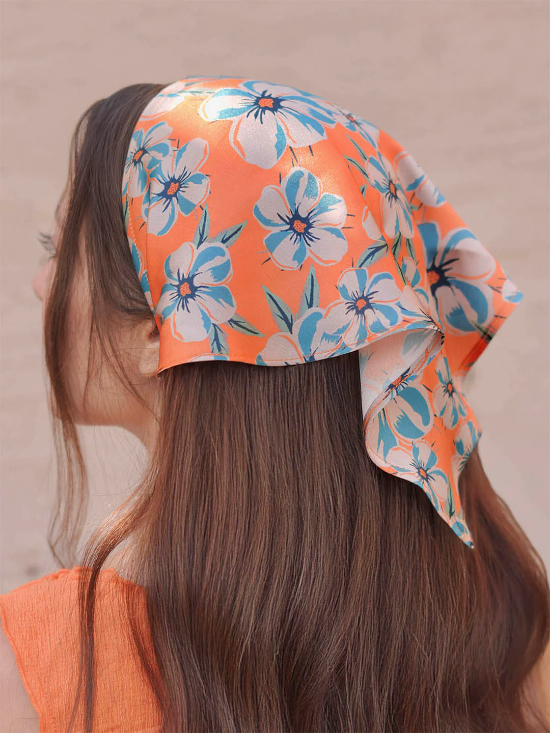 Orange Blossom Headscarf - Image 4