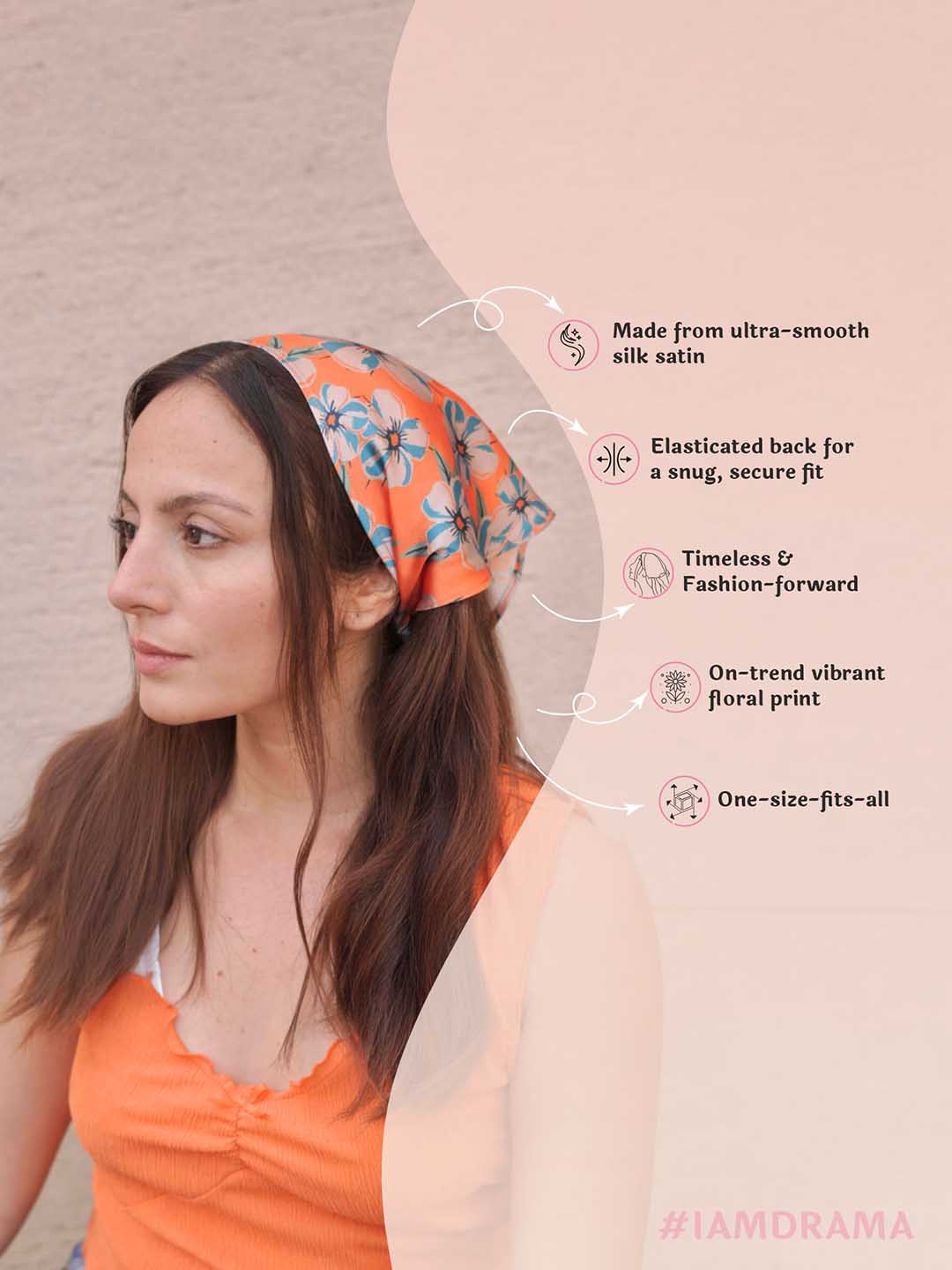 Orange Blossom Headscarf - Image 5