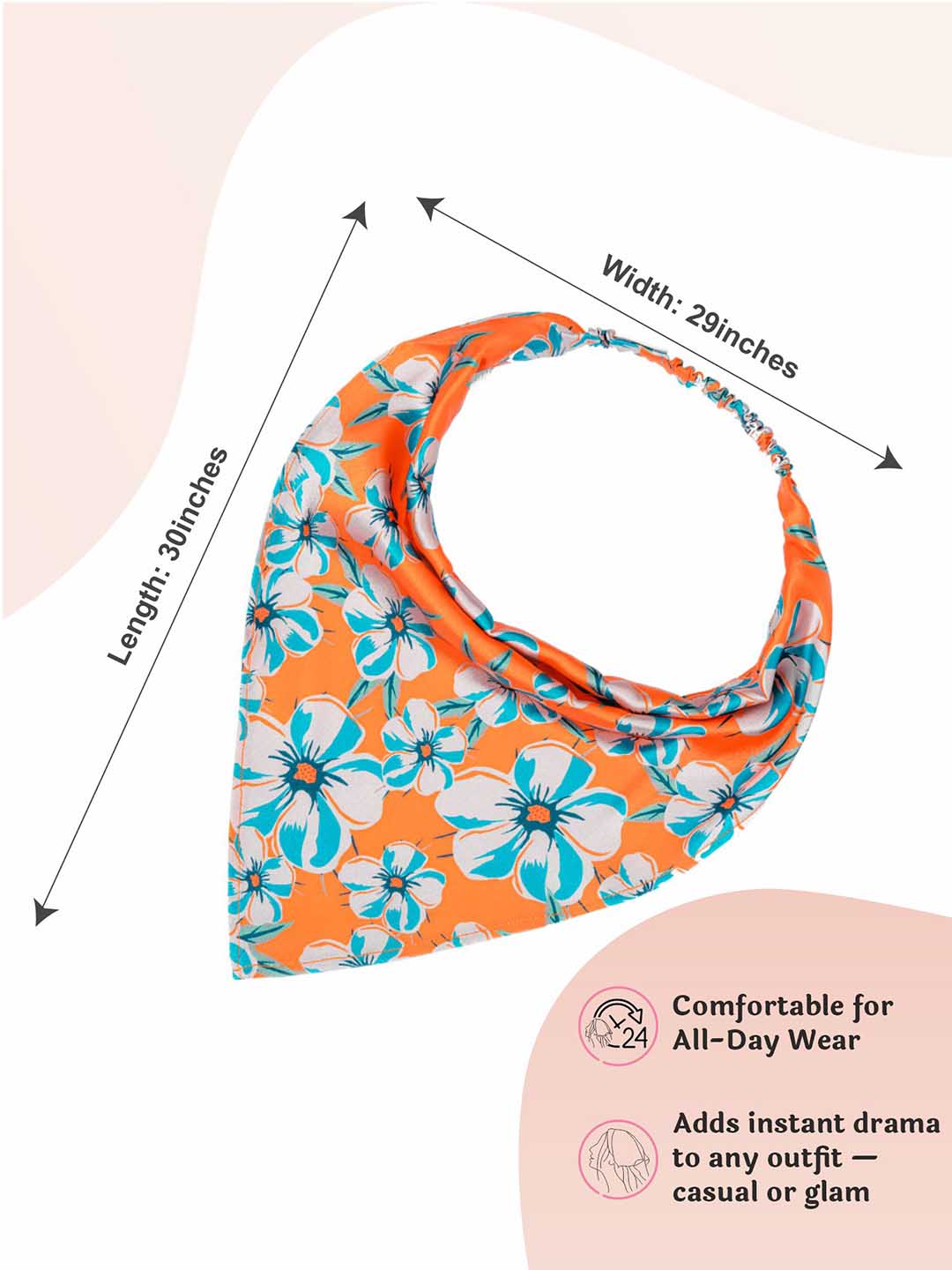 Orange Blossom Headscarf - Image 7