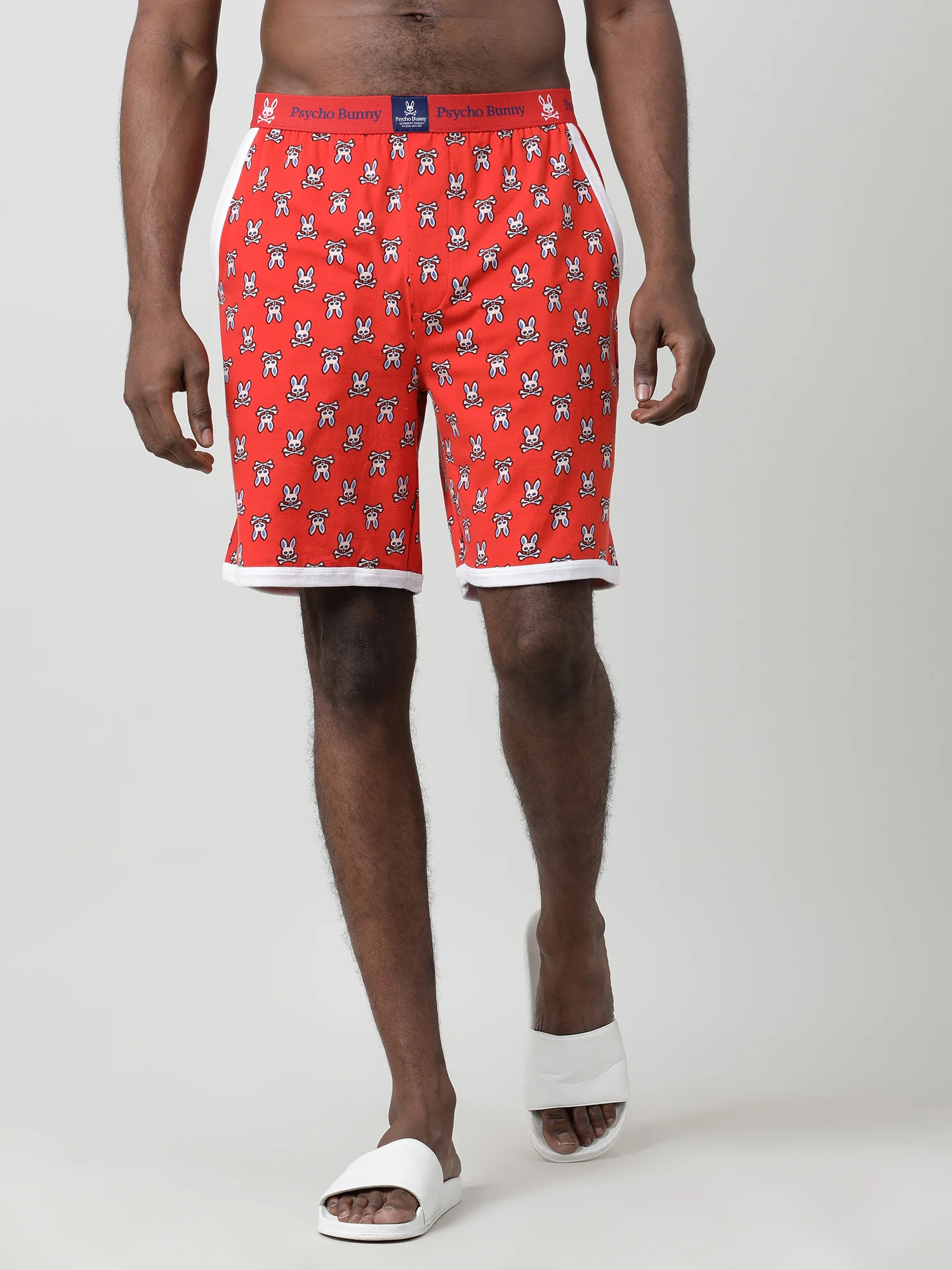 Men Orange Oversized Cotton Knee-Length Shorts - Image 3