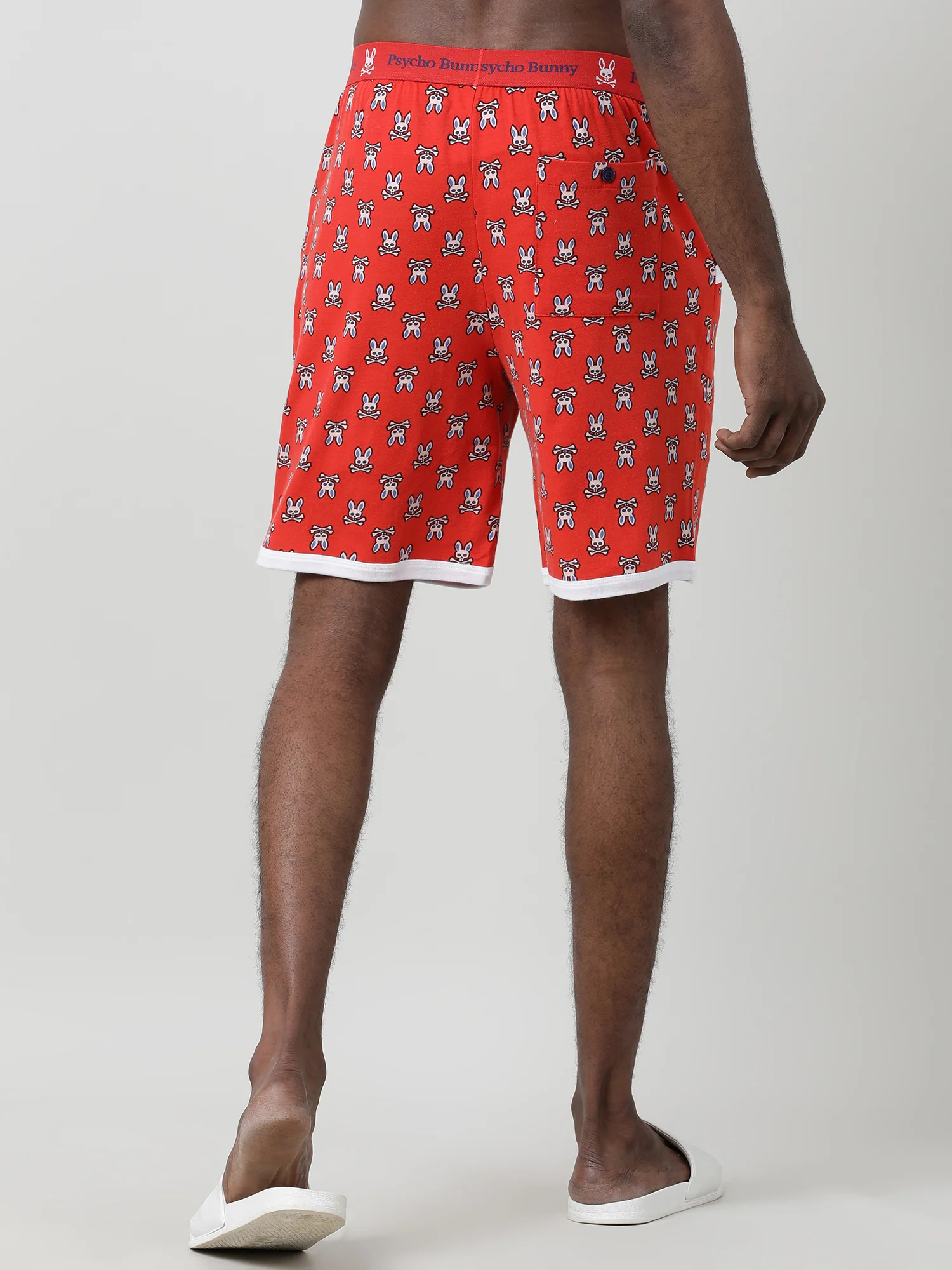 Men Orange Oversized Cotton Knee-Length Shorts - Image 7