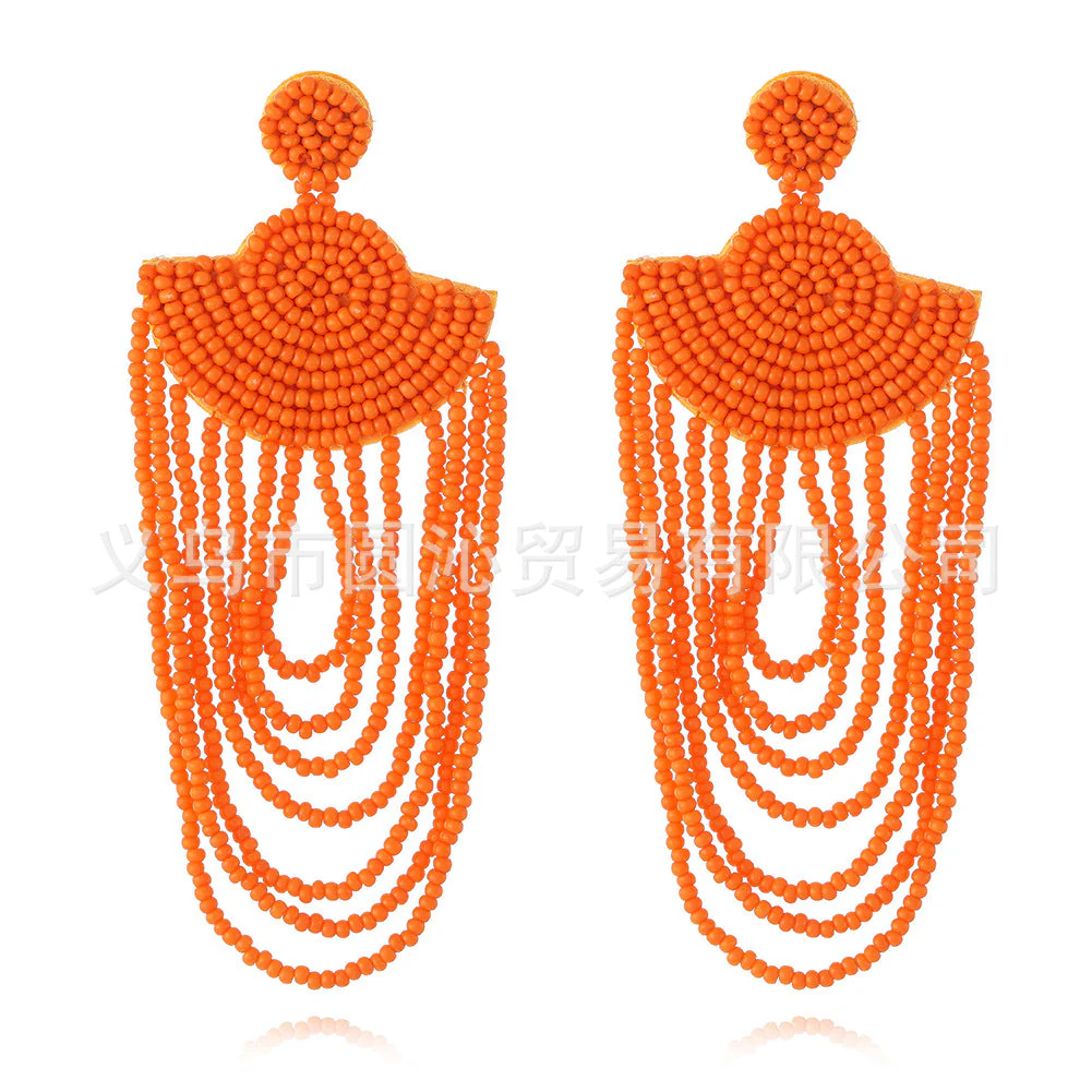 Orange Pin Earring