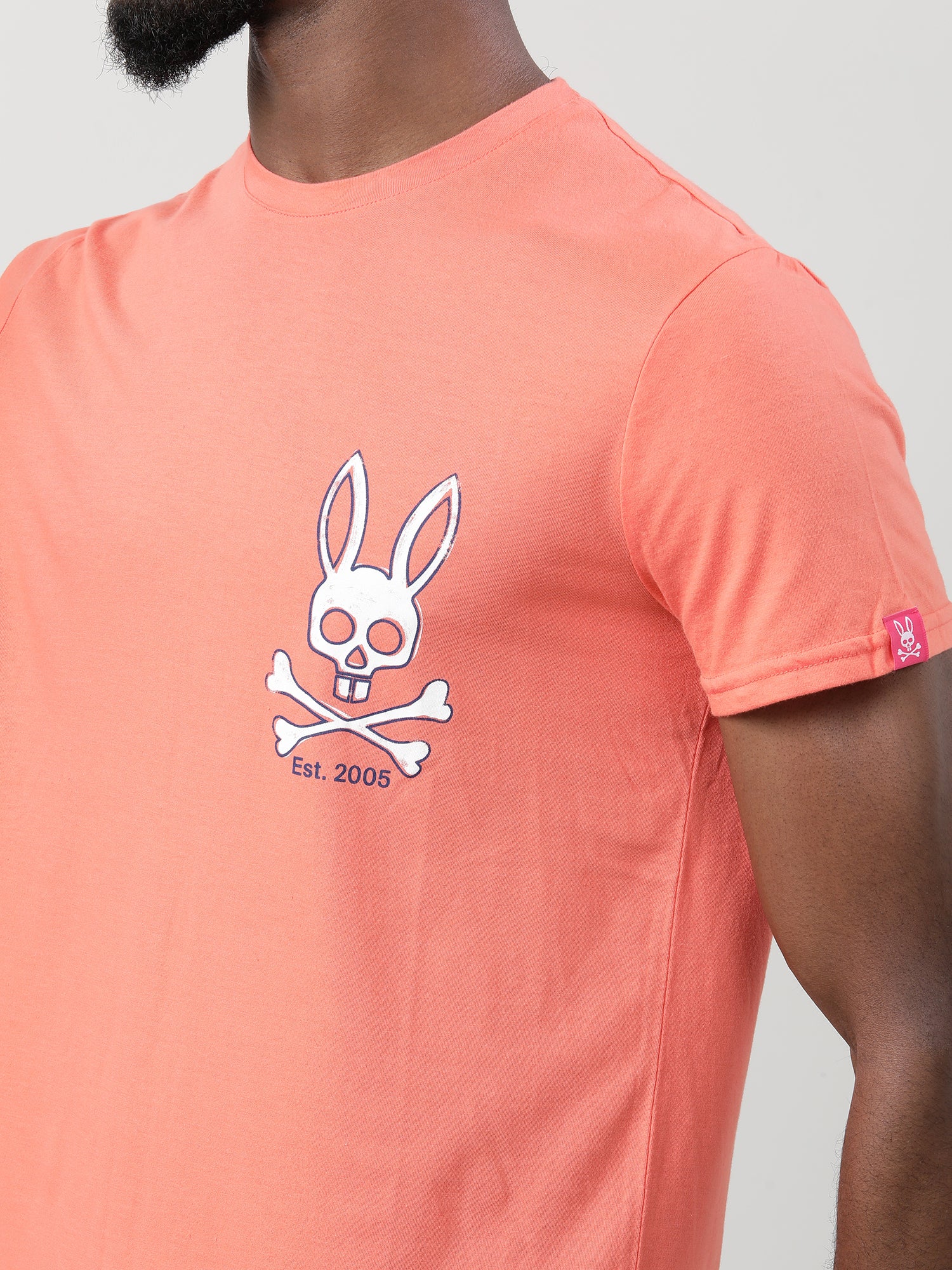 Men Coral Quick-Dry Relaxed Fit Cotton T-Shirt - Image 5
