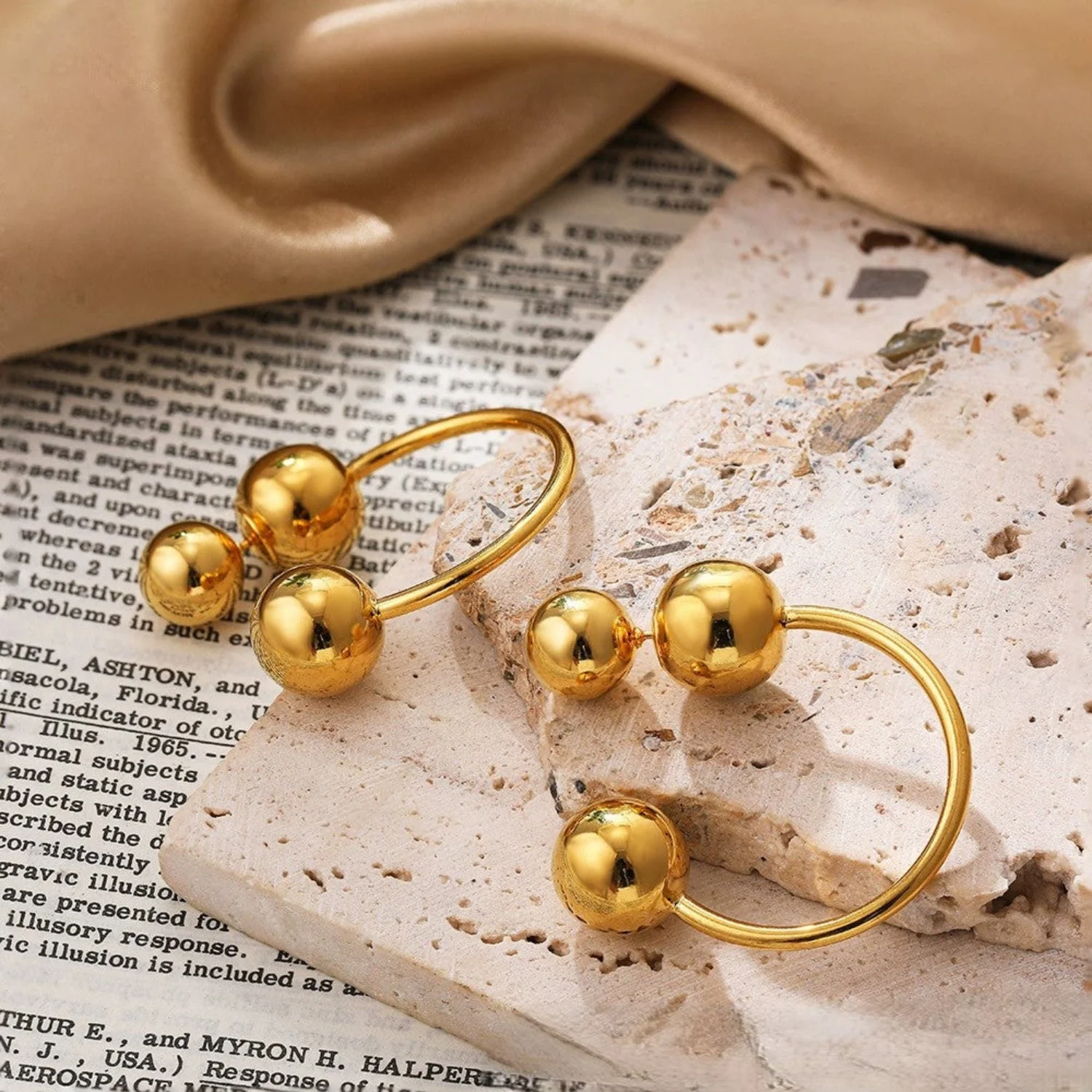 Orbit Gold Open Hoop Earring