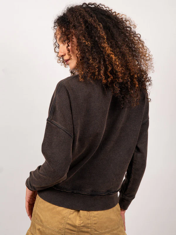Women Oversized Garment Washed Sweatshirt - Image 2