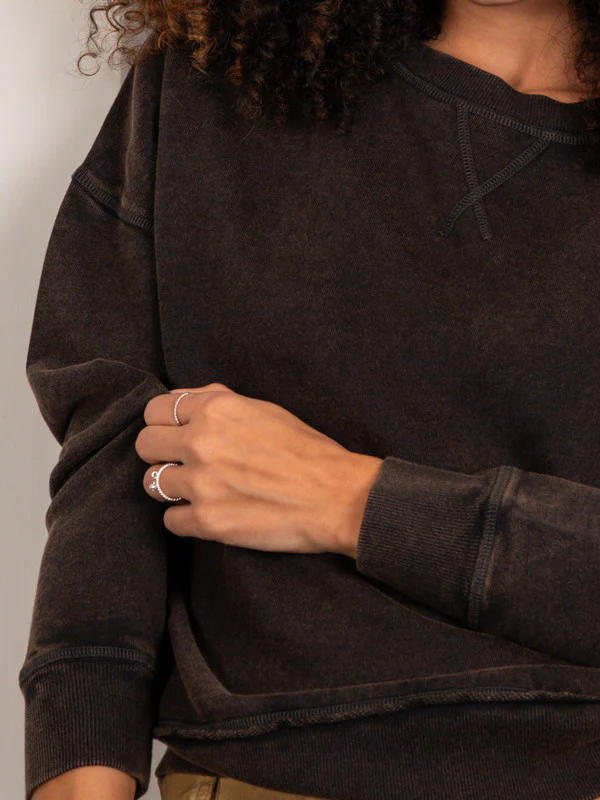 Women Oversized Garment Washed Sweatshirt - Image 4