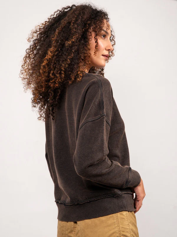 Women Oversized Garment Washed Sweatshirt - Image 6
