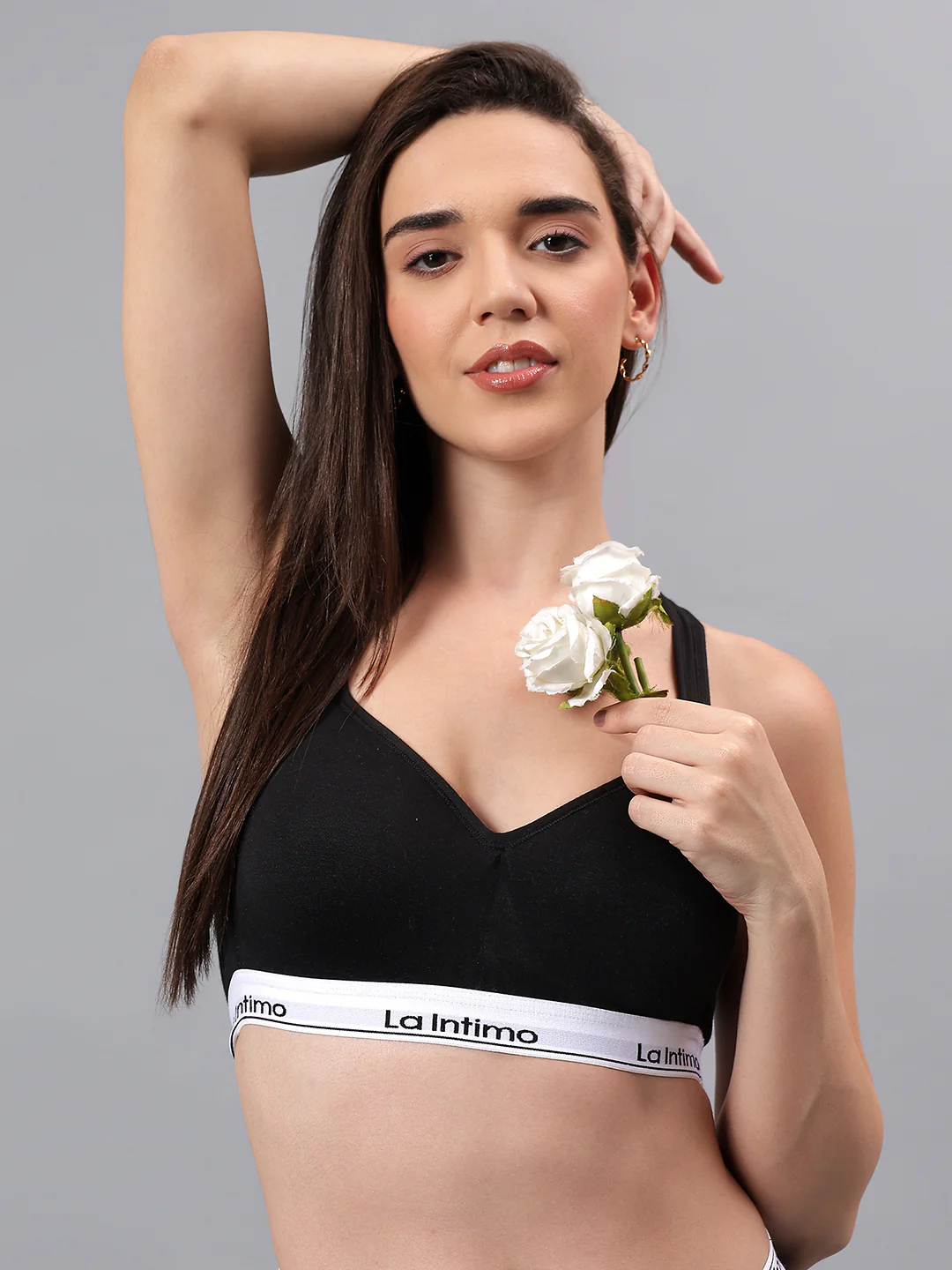 Padded Active Sports Cross Back Bra - Image 4