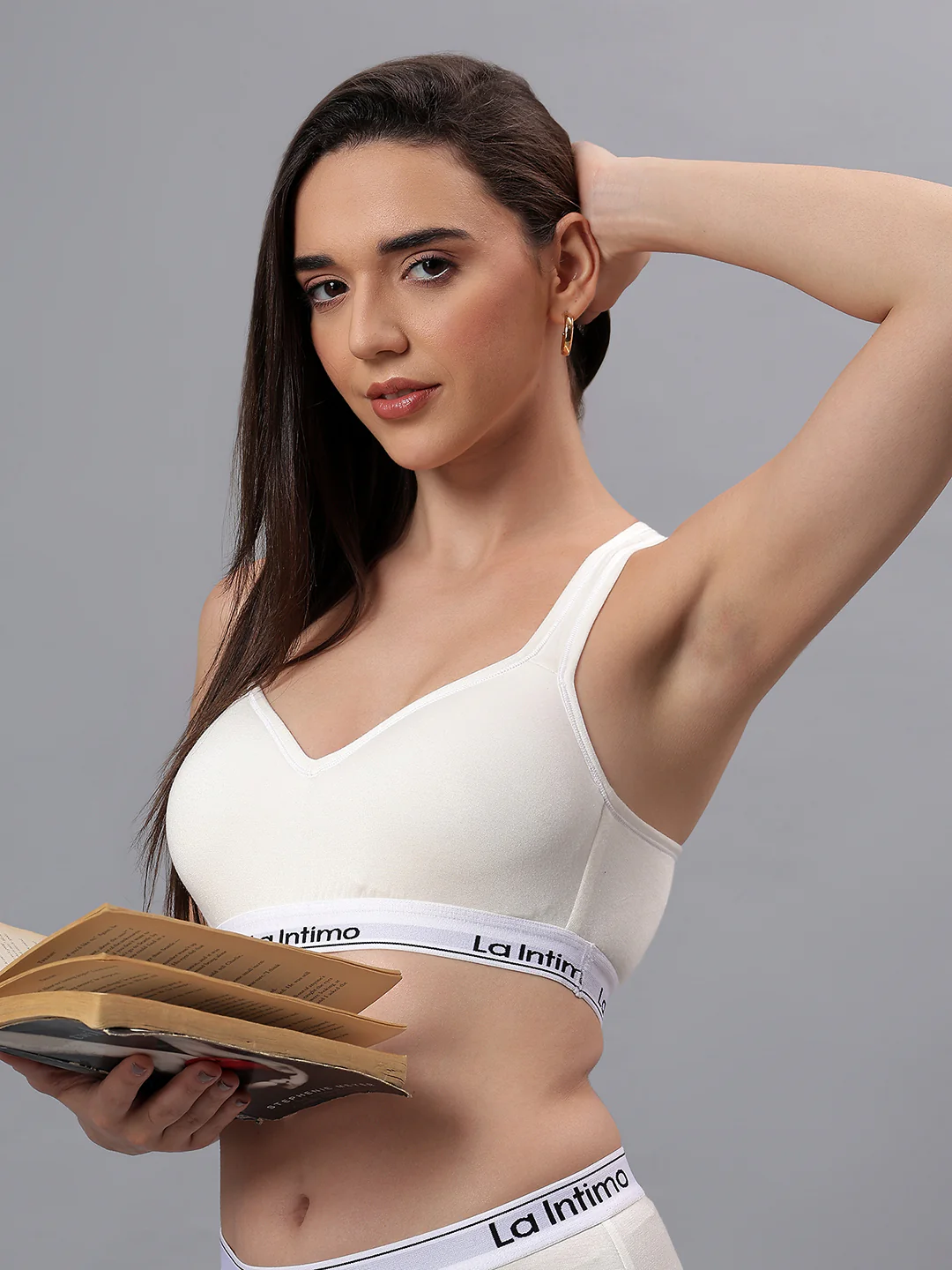 Padded Active Sports Cross Back Bra - Image 4