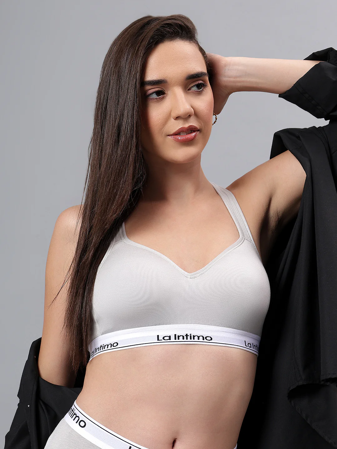 Padded Active Sports Cross Back Bra - Image 4