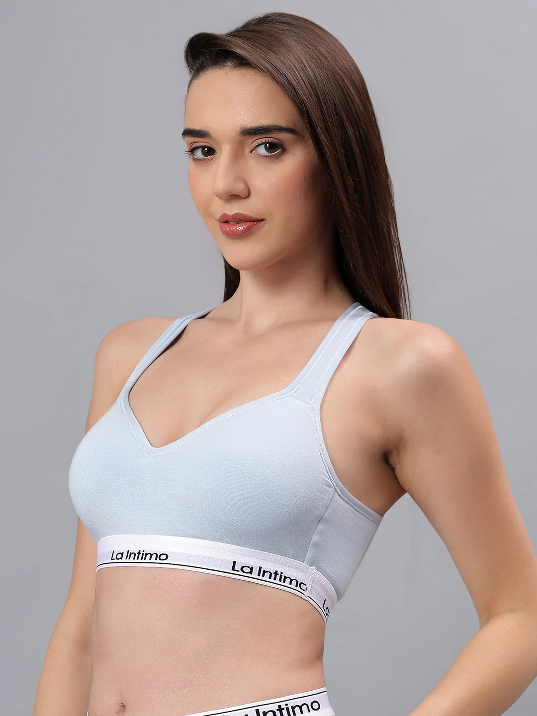 Padded Active Sports Cross Back Bra - Image 3