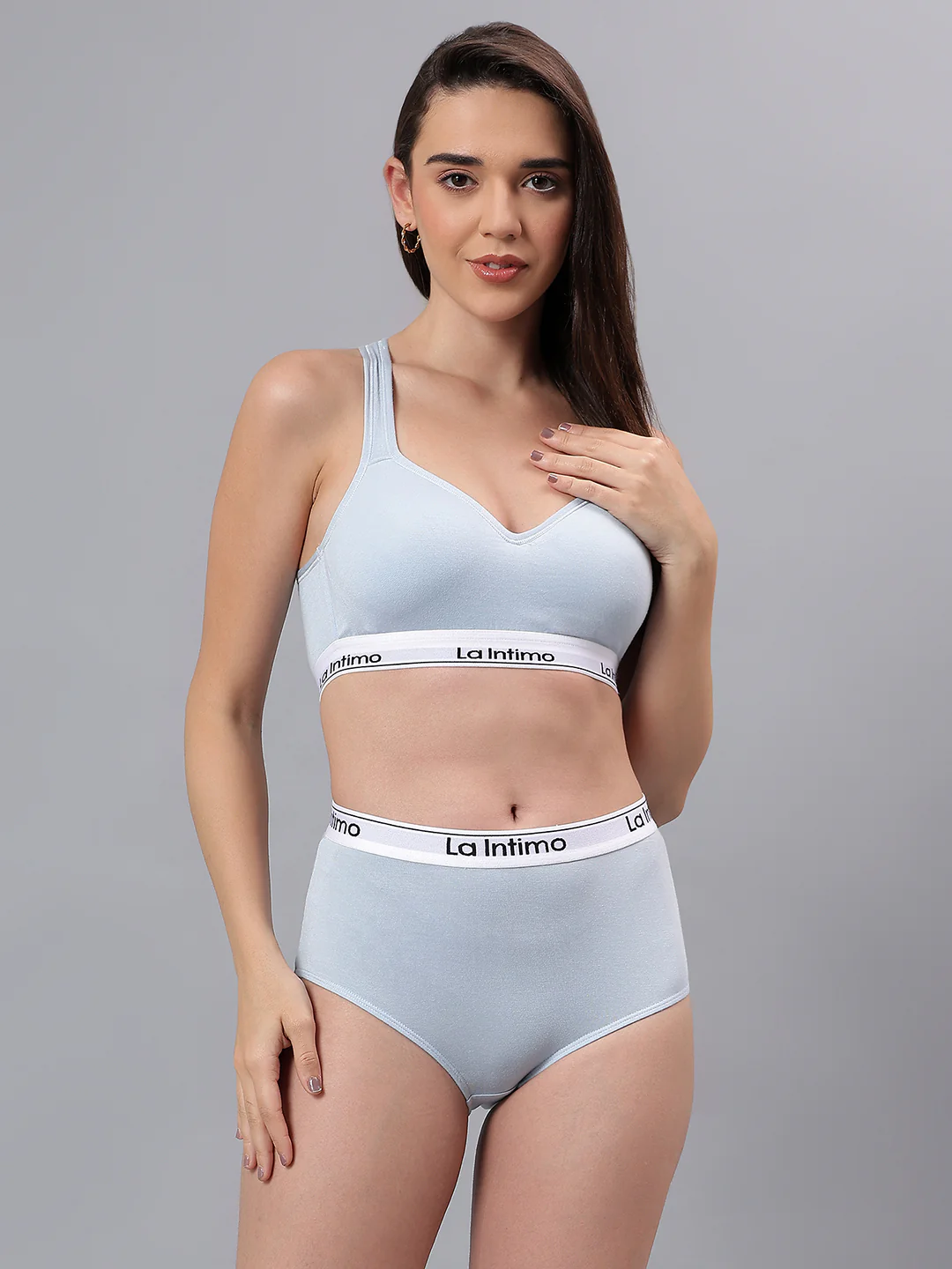 Padded Active Sports Cross Back Bra - Image 5