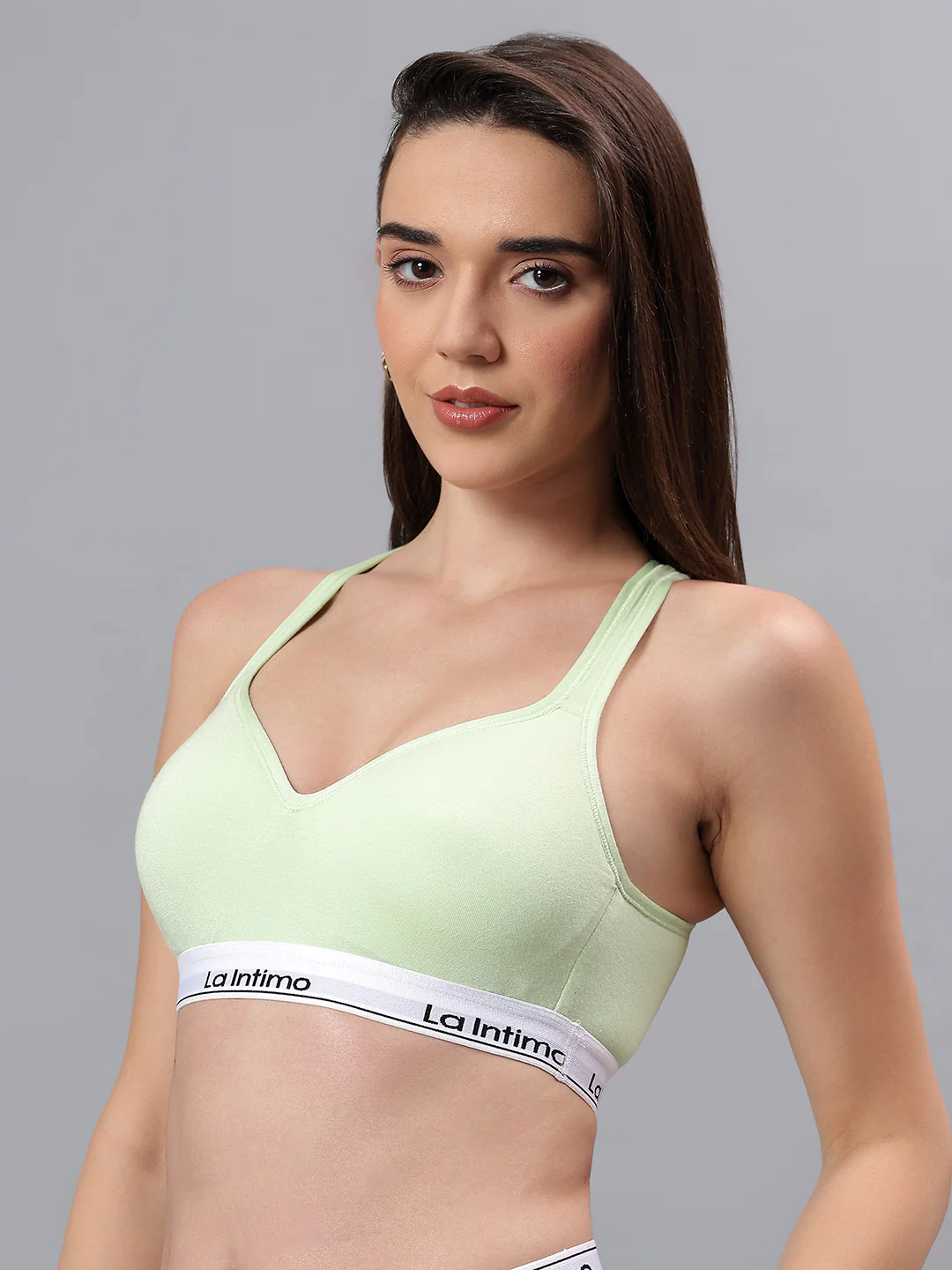 Padded Active Sports Cross Back Bra - Image 3