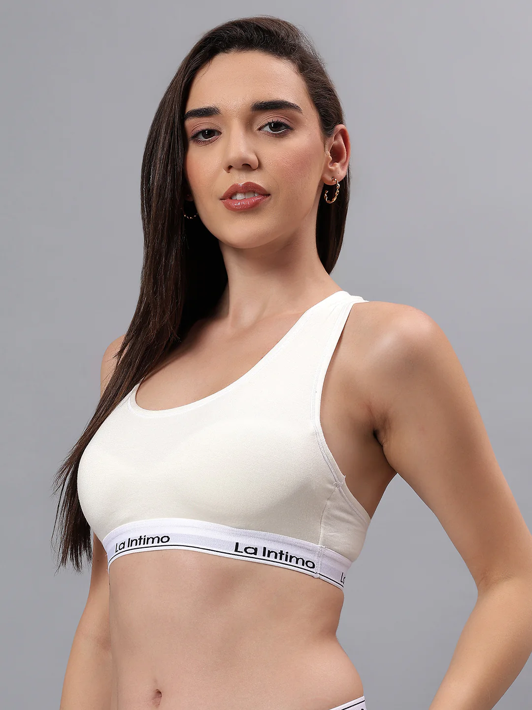 Padded Slip On Racerback Bra - Image 3