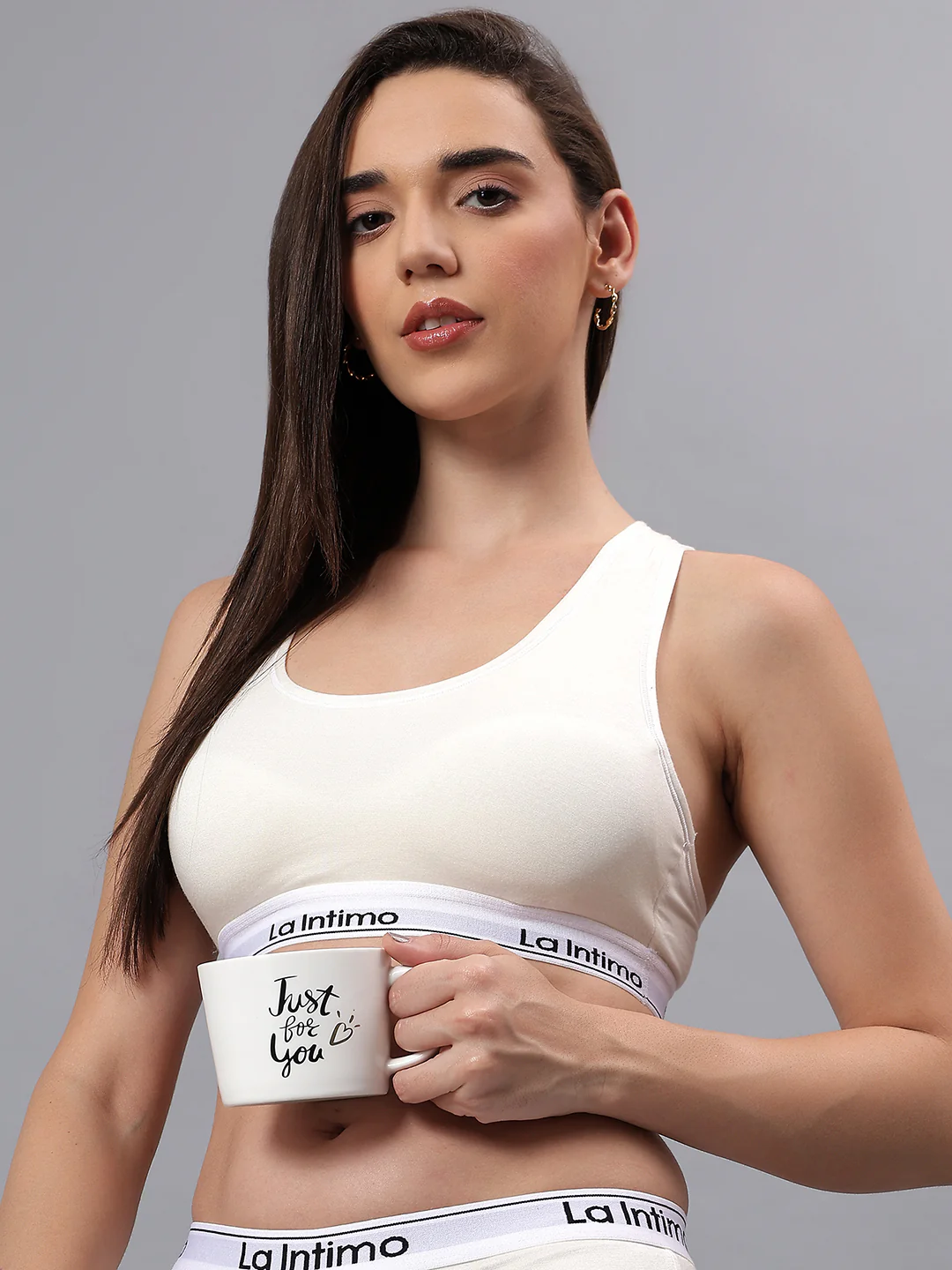 Padded Slip On Racerback Bra - Image 4