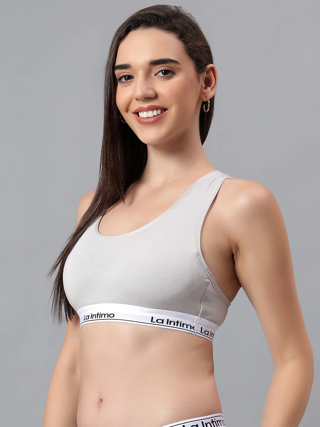 Padded Slip On Racerback Bra - Image 3