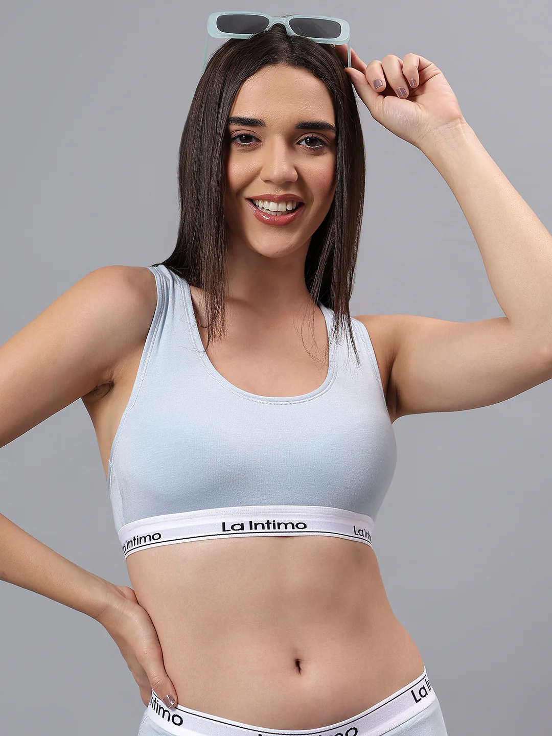 Padded Slip On Racerback Bra - Image 4