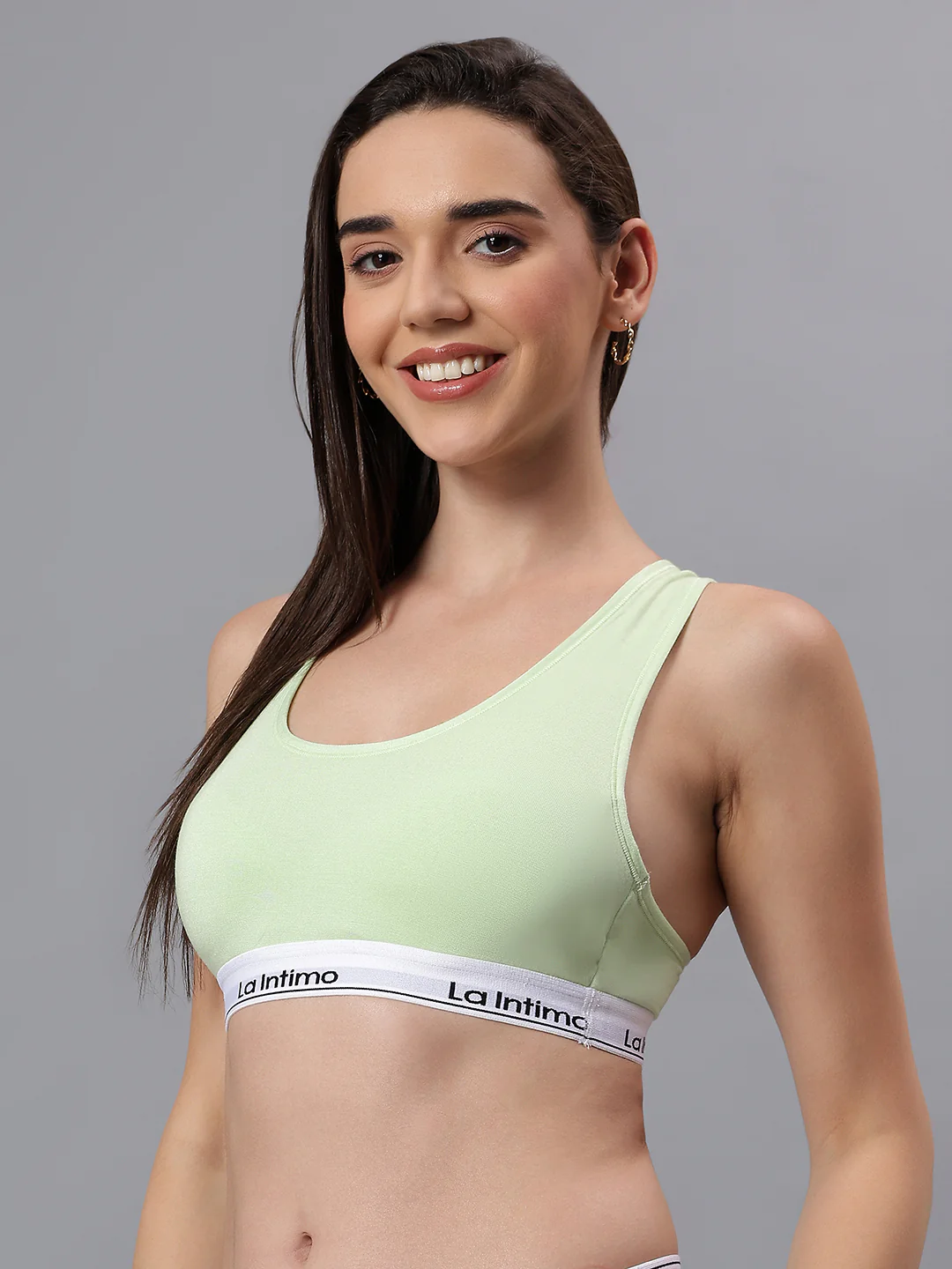 Padded Slip On Racerback Bra - Image 3