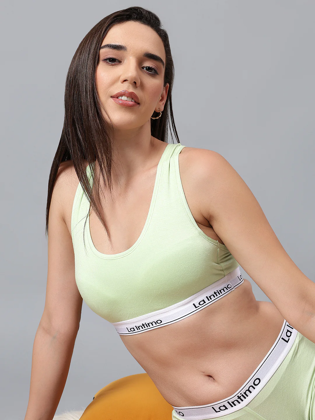Padded Slip On Racerback Bra - Image 4