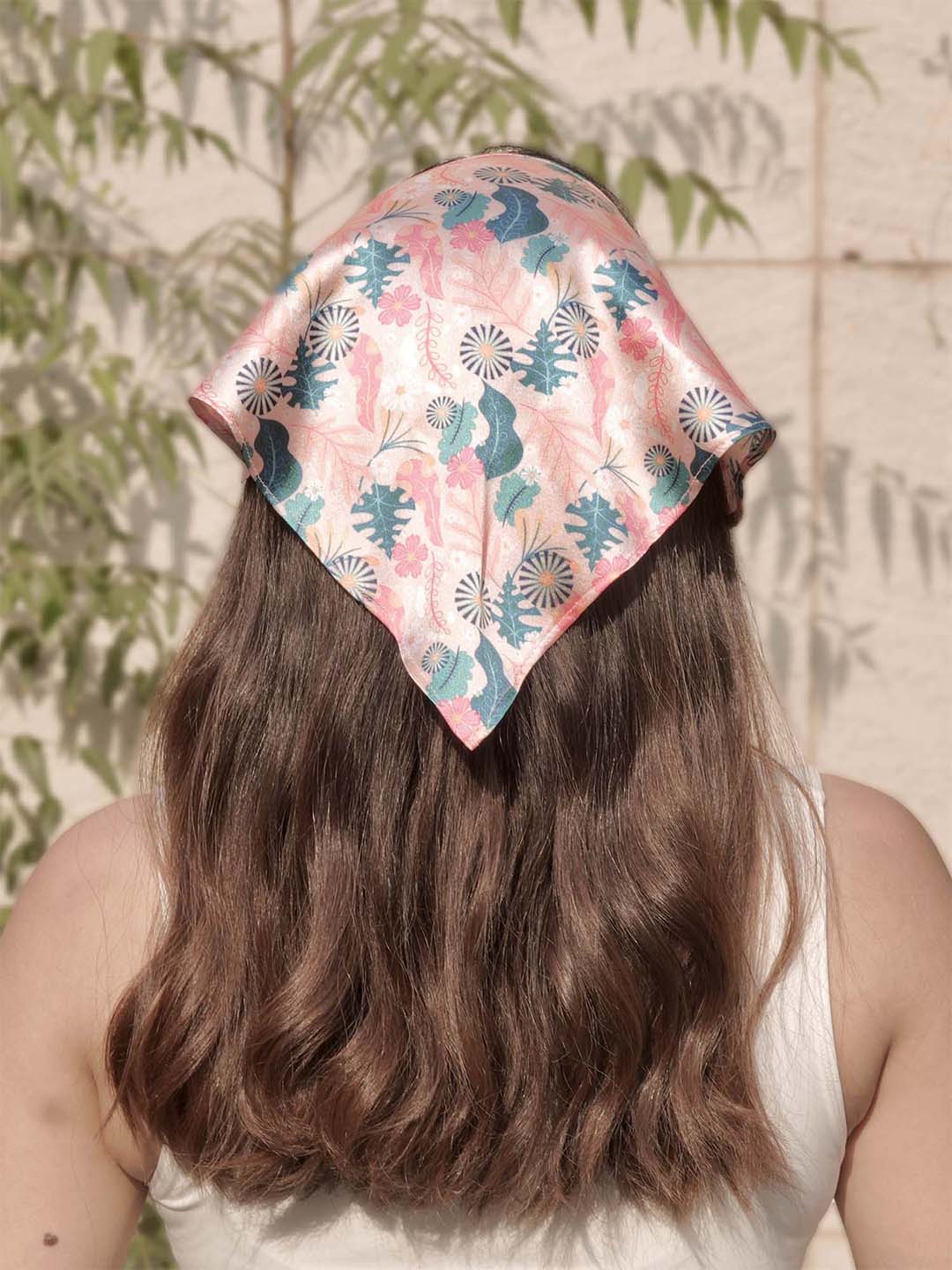 Peach Abstract Headscarf - Image 2