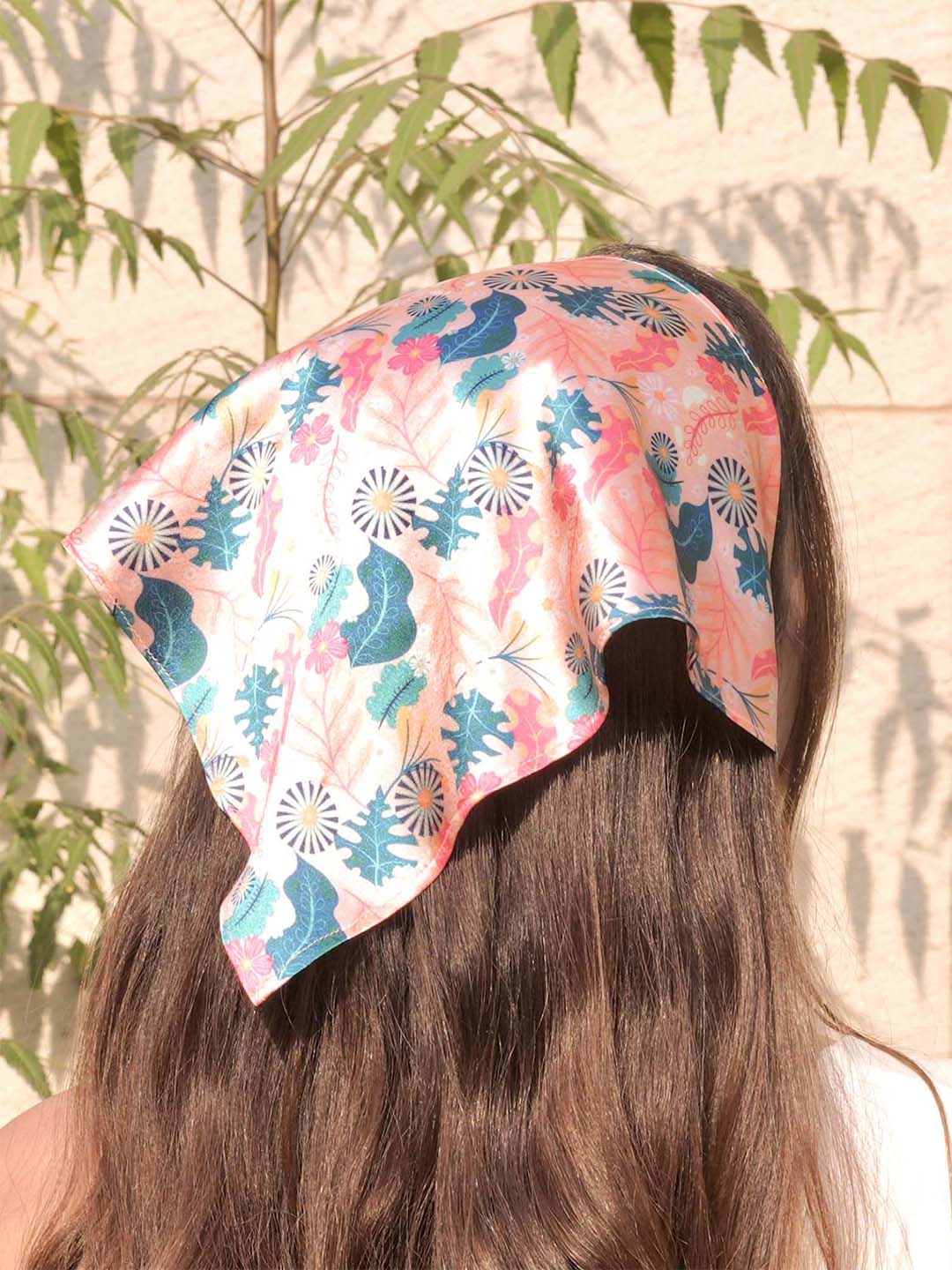 Peach Abstract Headscarf - Image 4