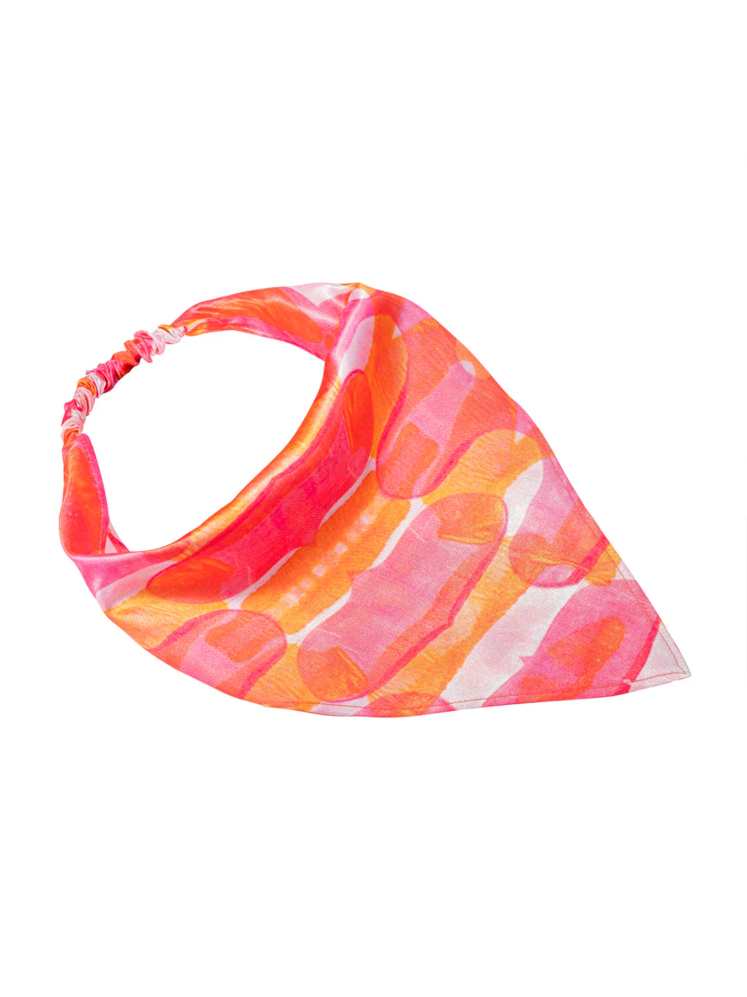 Pink Abstract Headscarf Headband with Elastic - Image 6