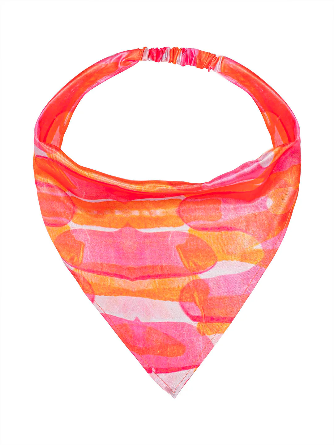 Pink Abstract Headscarf Headband with Elastic - Image 7