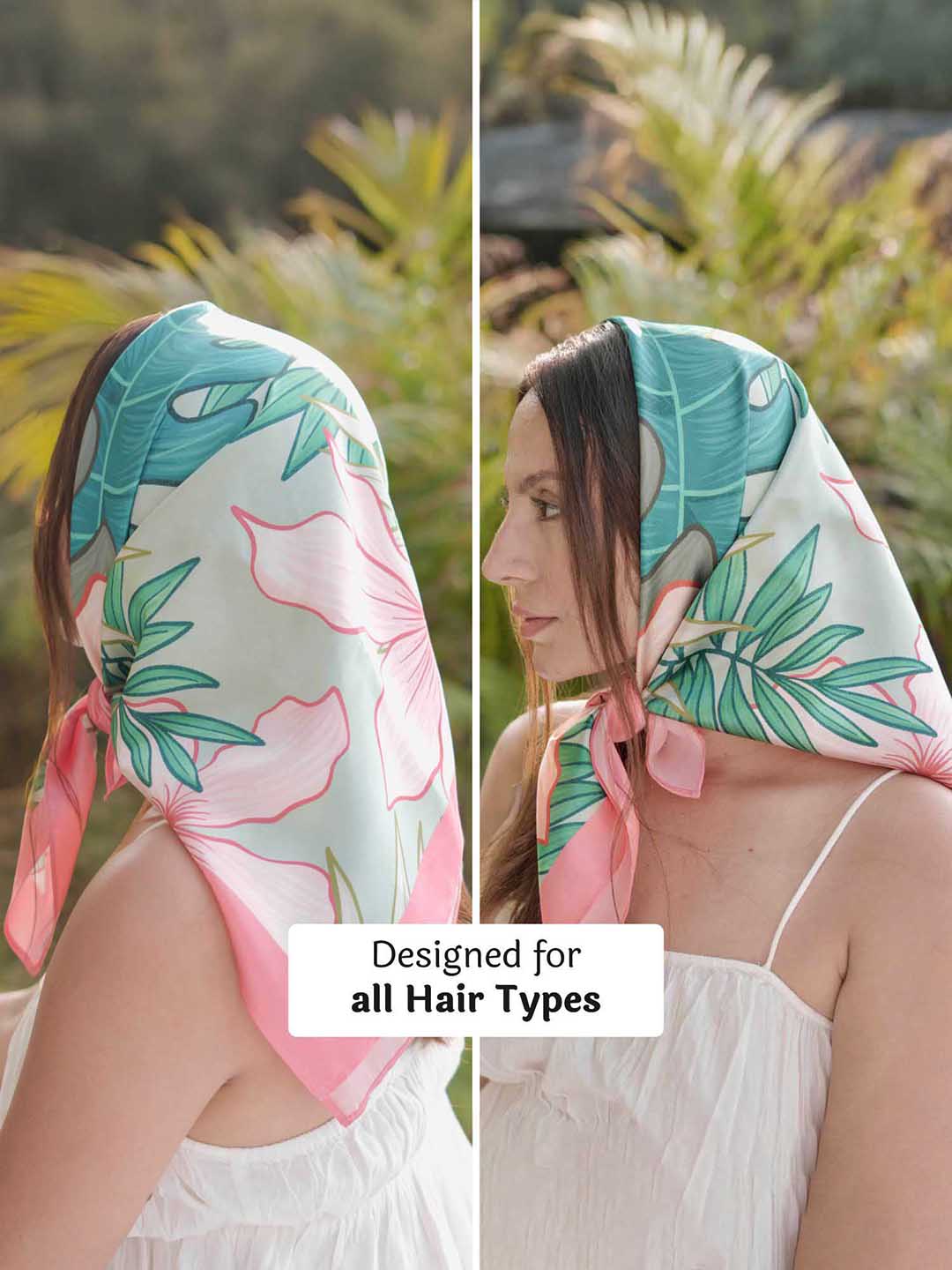 Pink Flora Belle Bandana Scarf - Image 3