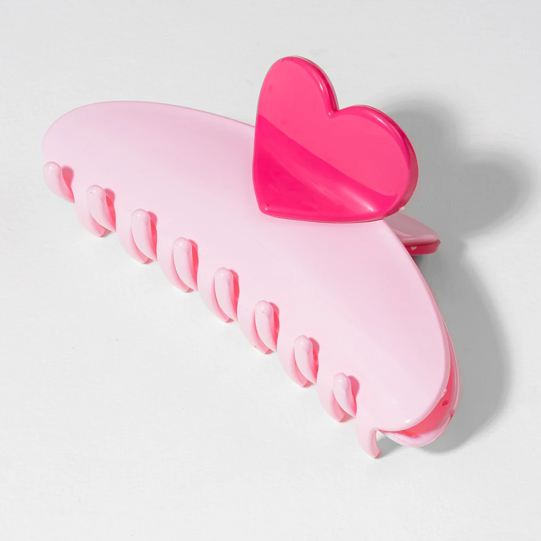 Pink Love Lock Claw Clip - Image 3