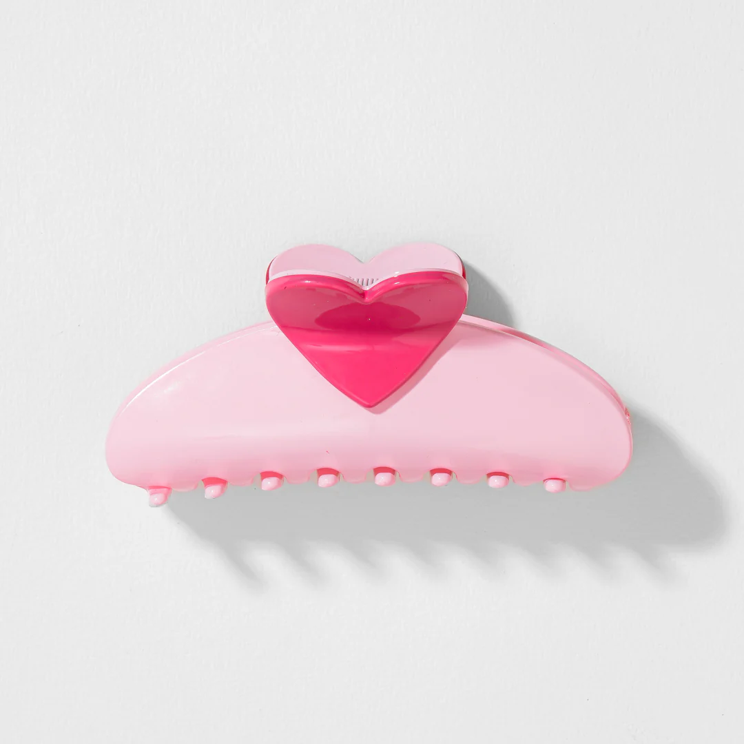 Pink Love Lock Claw Clip - Image 4