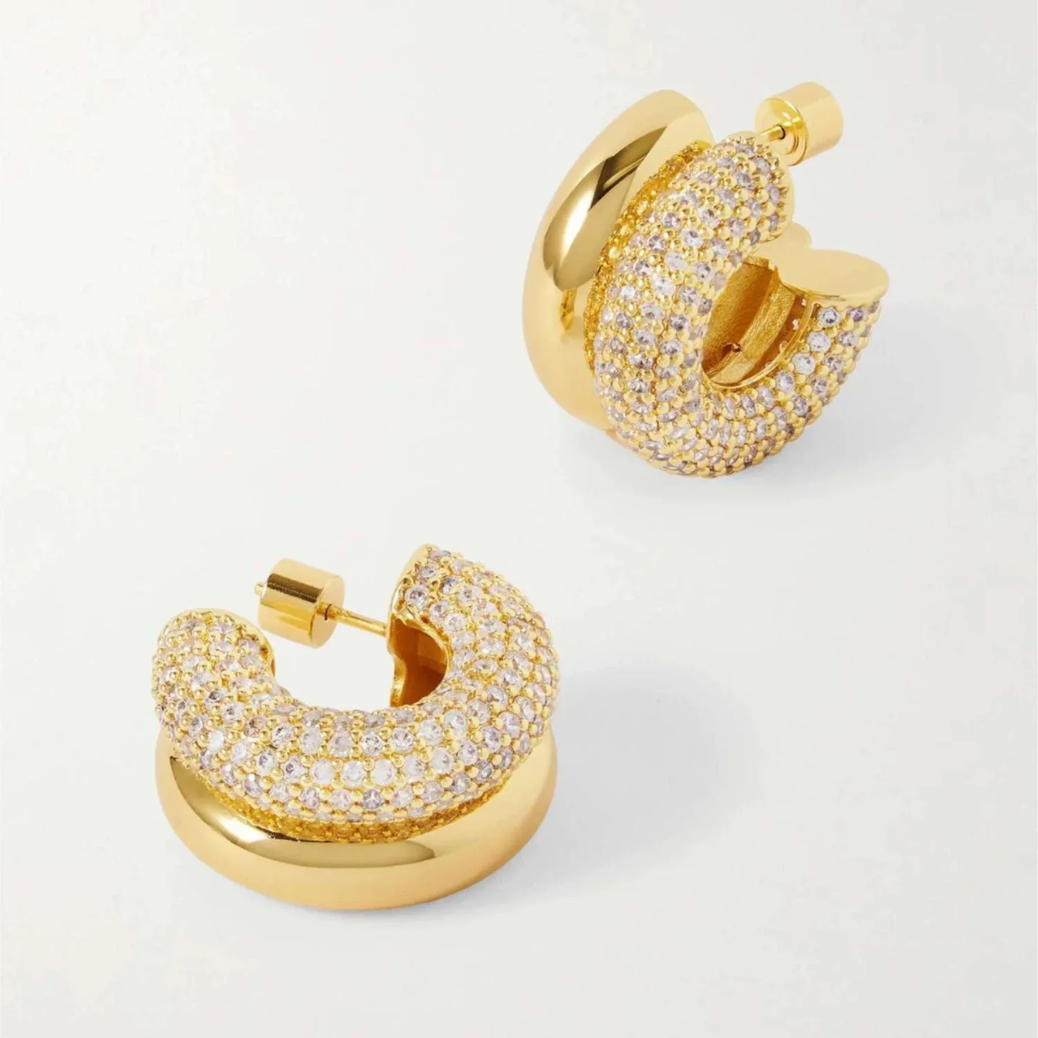 Plain And Crystal Stud Earrings - Image 5