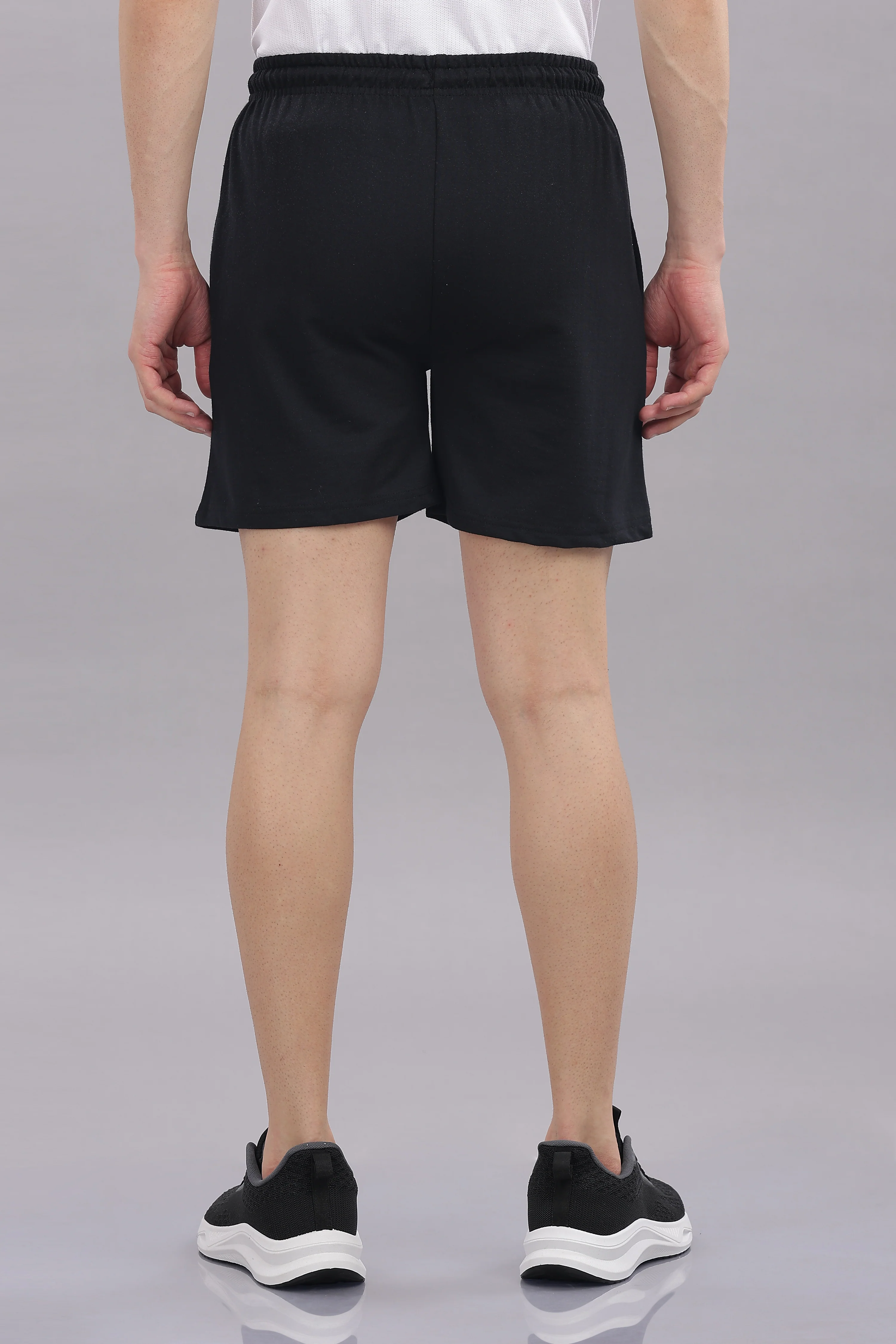 Men Black Cotton Regular Shorts - Image 4