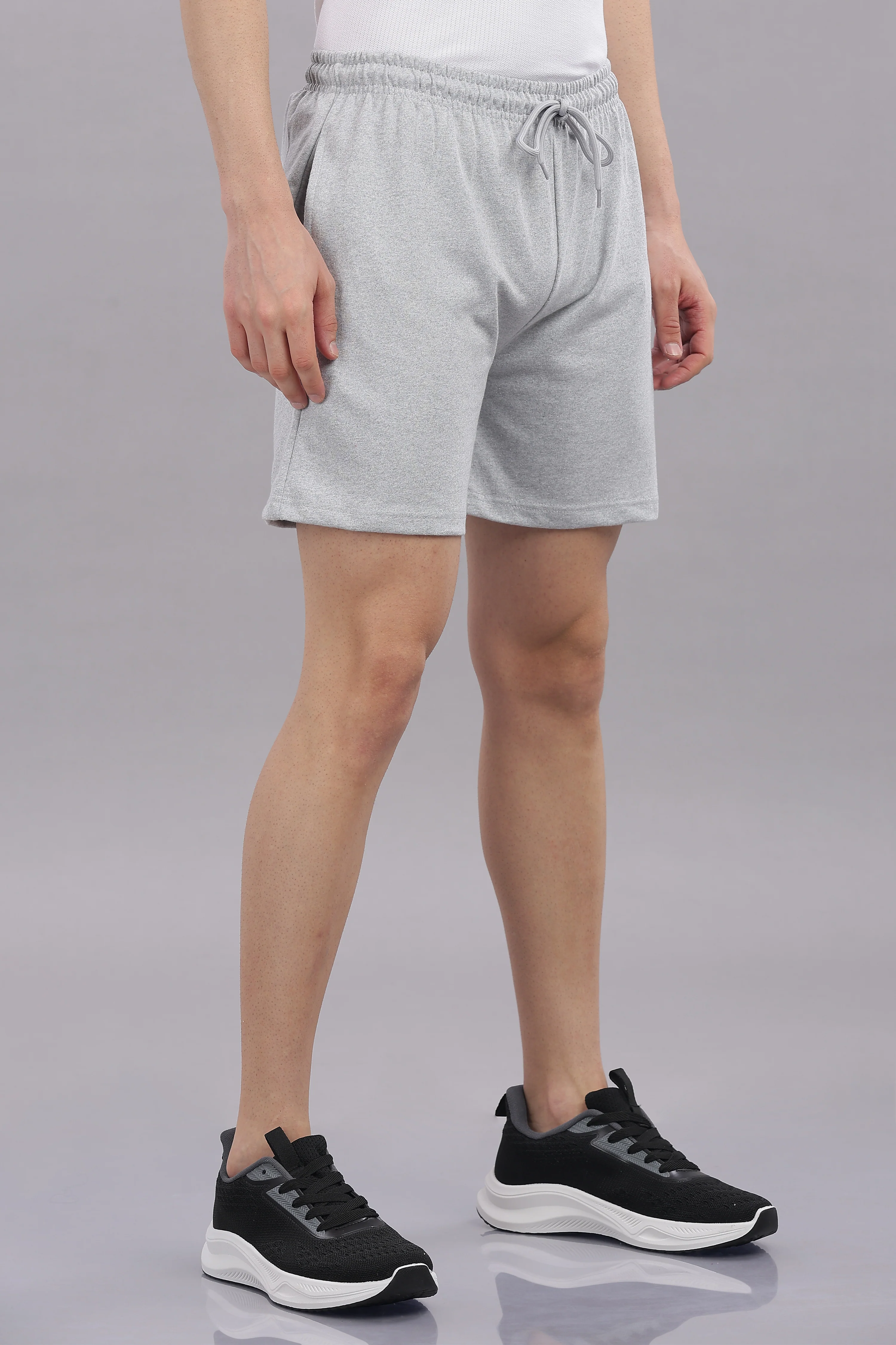 Men Grey Cotton Regular Shorts - Image 6