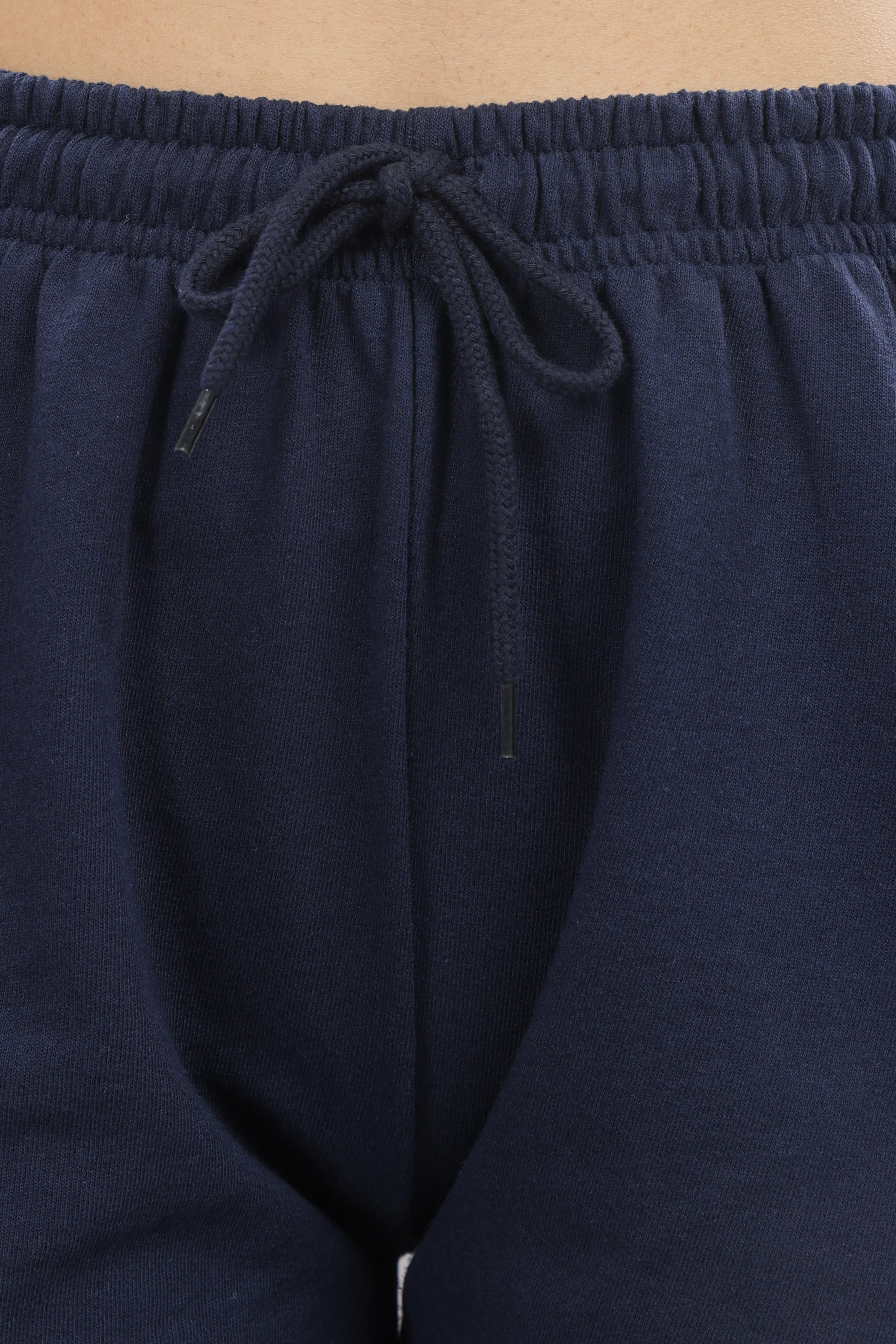 Women Navy Blue Cotton Regular Jogger Shorts - Image 6