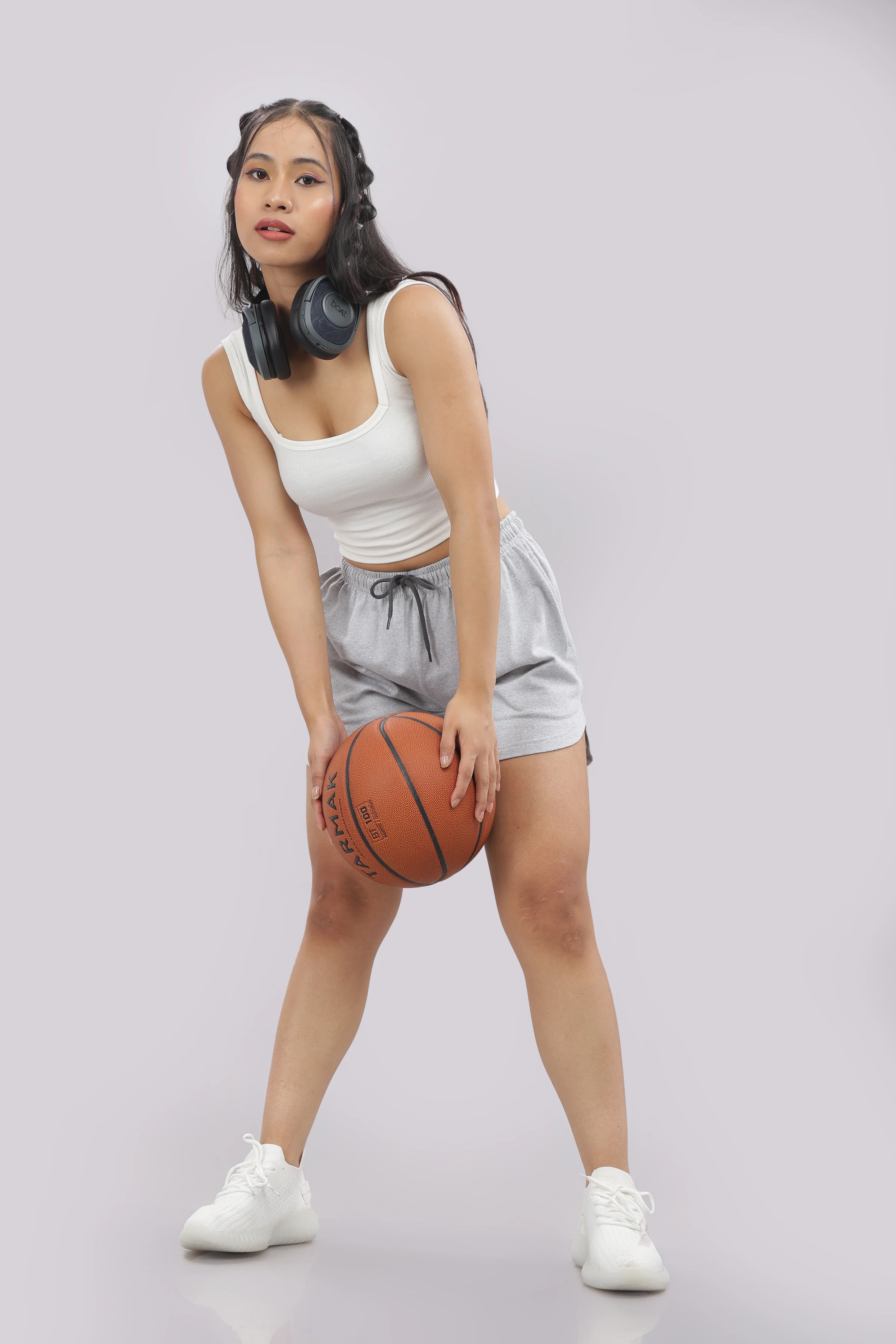 Women Grey Cotton Regular Jogger Shorts - Image 7