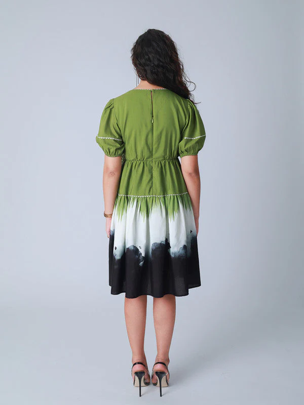 Women Printed Wrap Dress - Image 2