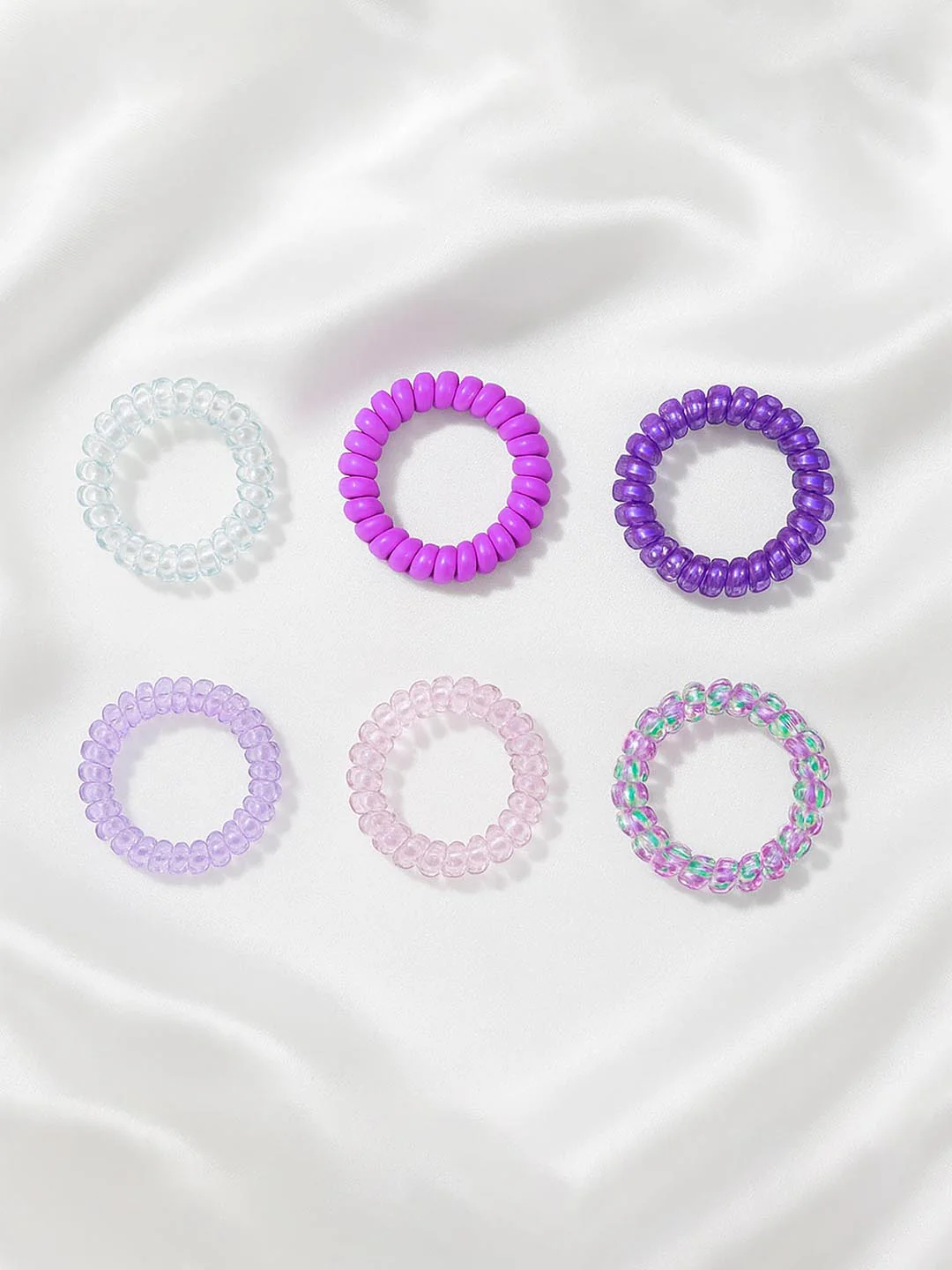 Purple Tangle-Free Spiral Hair Coils Set of 6 - Image 2