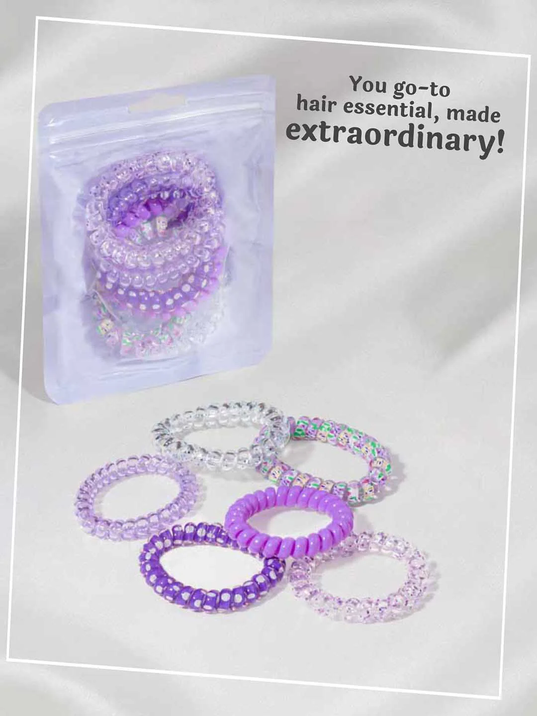 Purple Tangle-Free Spiral Hair Coils Set of 6 - Image 4