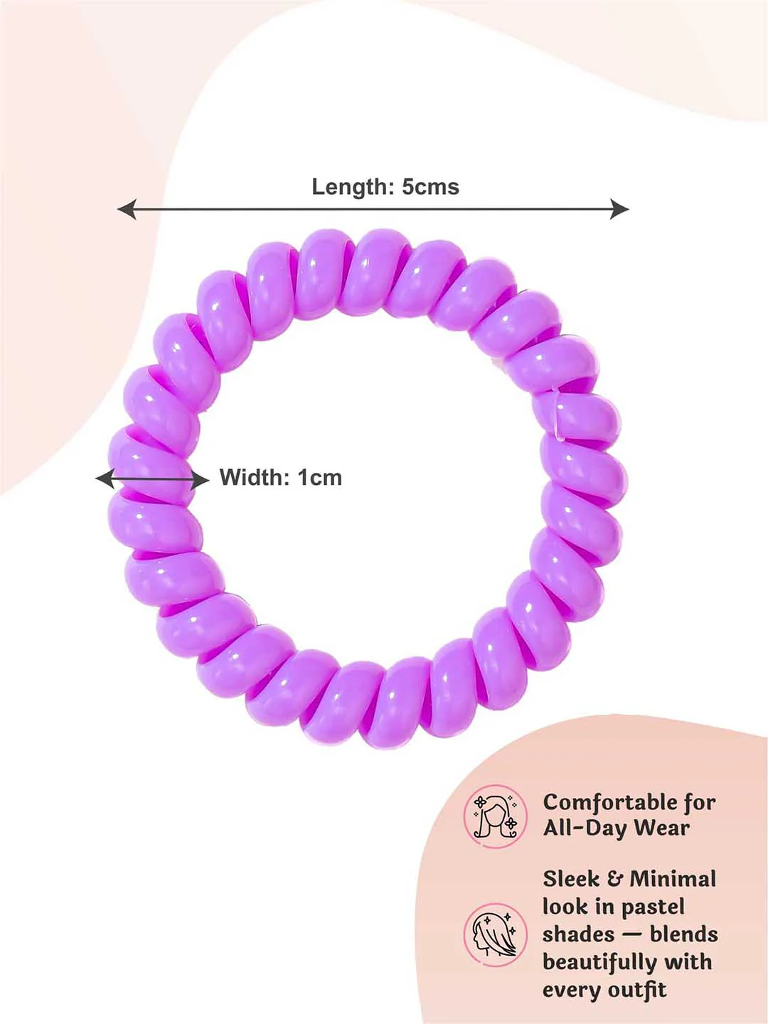 Purple Tangle-Free Spiral Hair Coils Set of 6 - Image 5