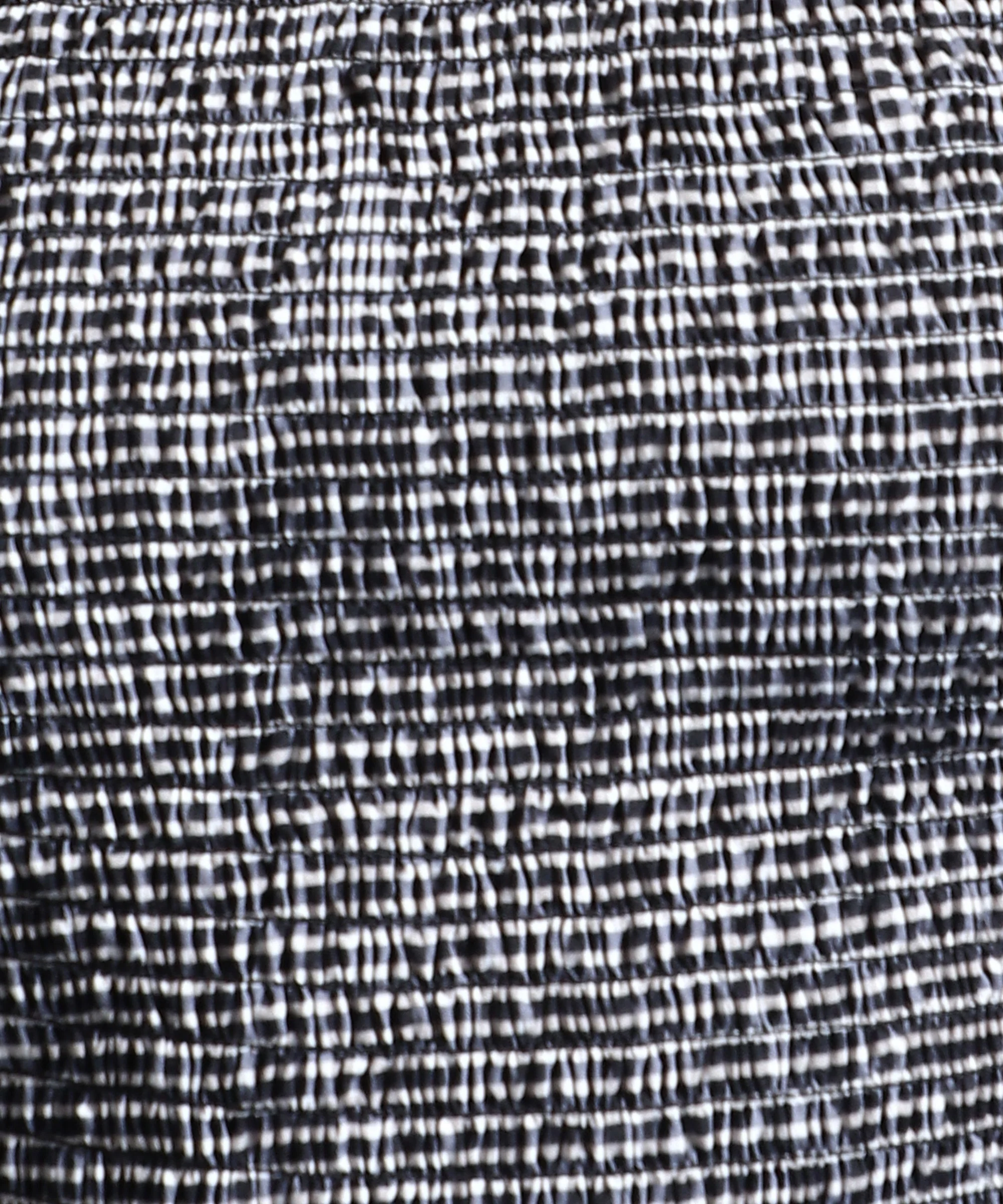 Women Black Knee Length Checked Dress - Image 6