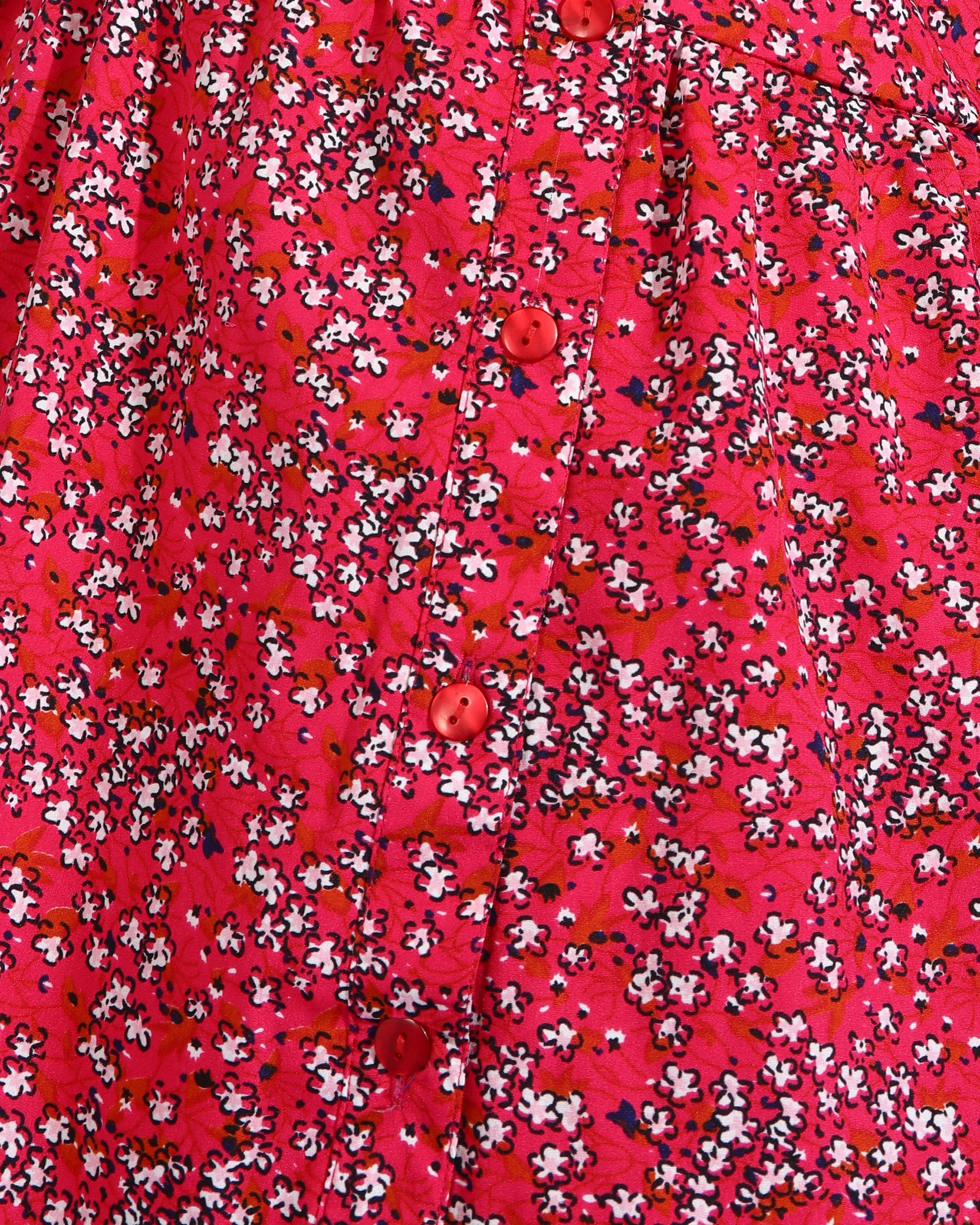 Women Pink Above Knee Floral Dress - Image 6