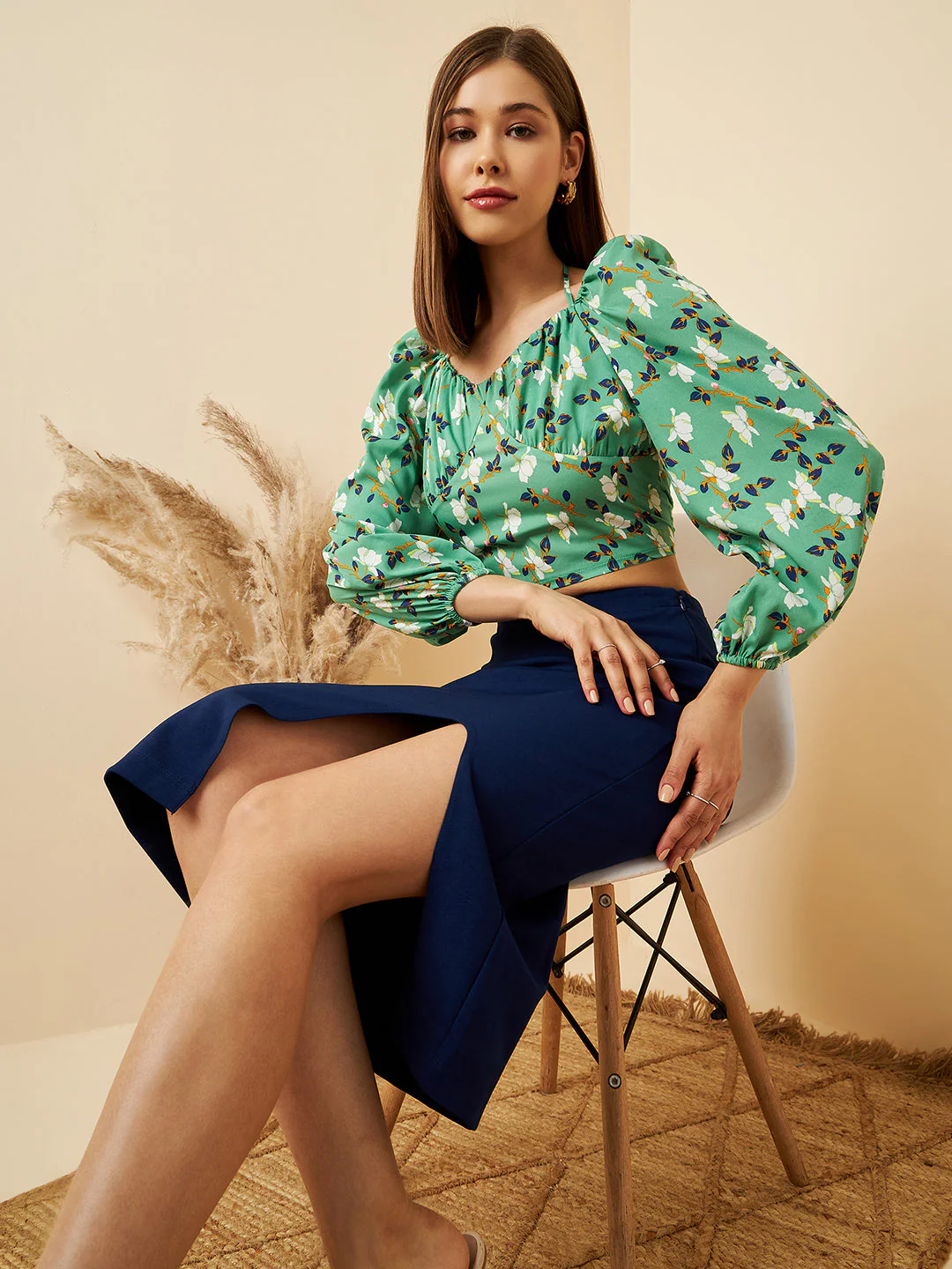Women Neck Floral Regular Top - Image 7