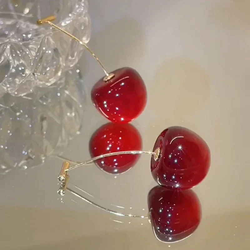 Red Pin Earring
