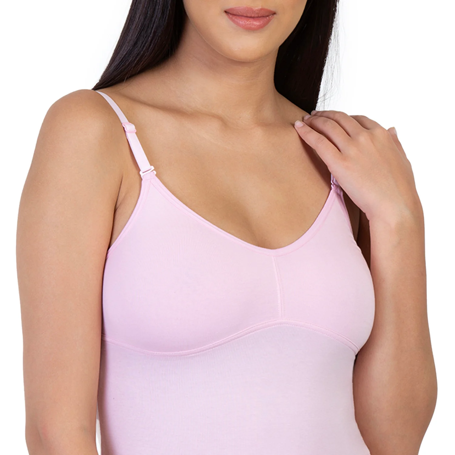 Regular Fit V-Neck Short Length Moulded Camisole - Image 3