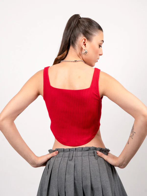 Women Removable Padded Fitted Top - Image 2