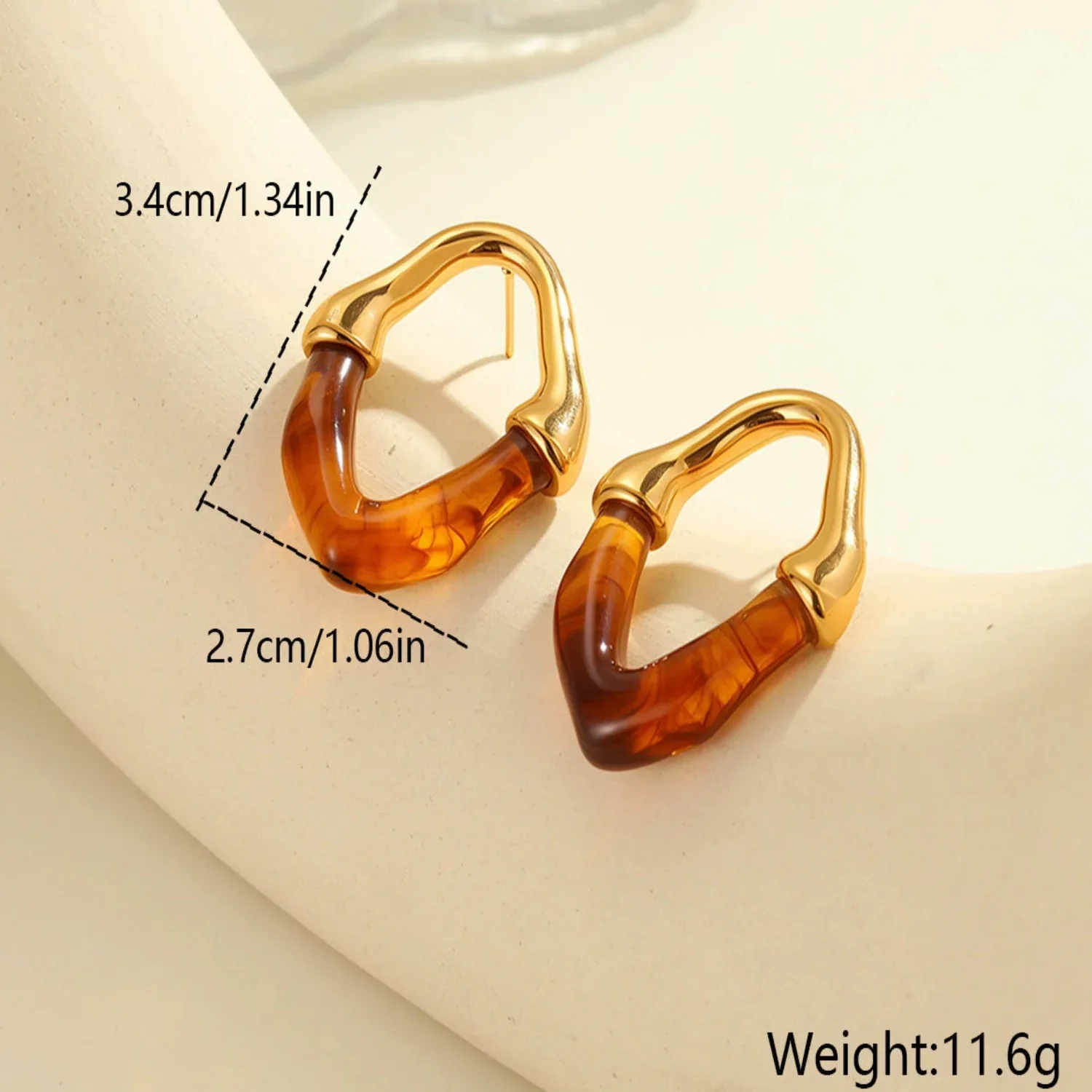 Resin Acetate U-Shape Red Studs - Image 2