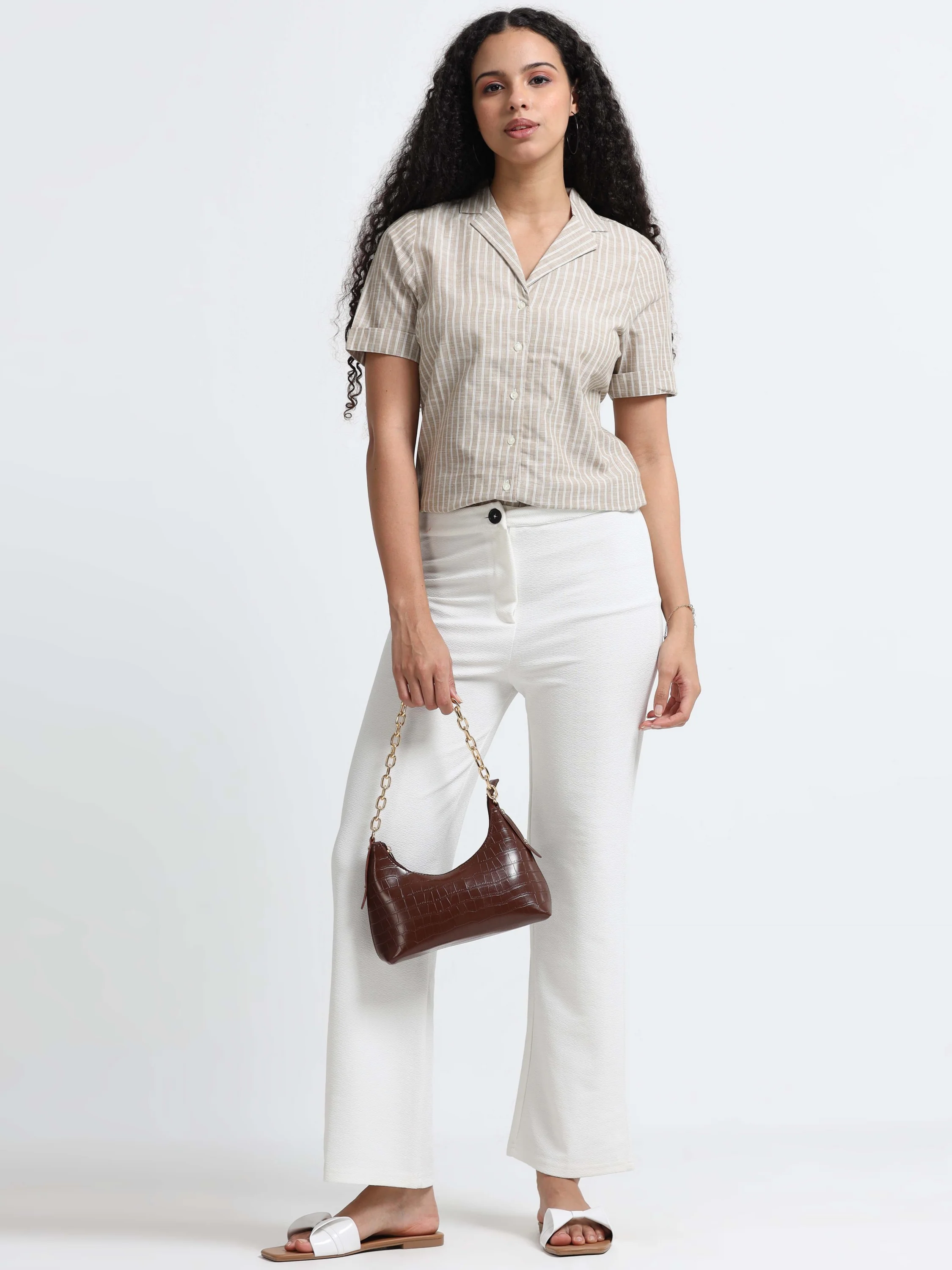 Women Resort Collar Casual Shirt - Image 2