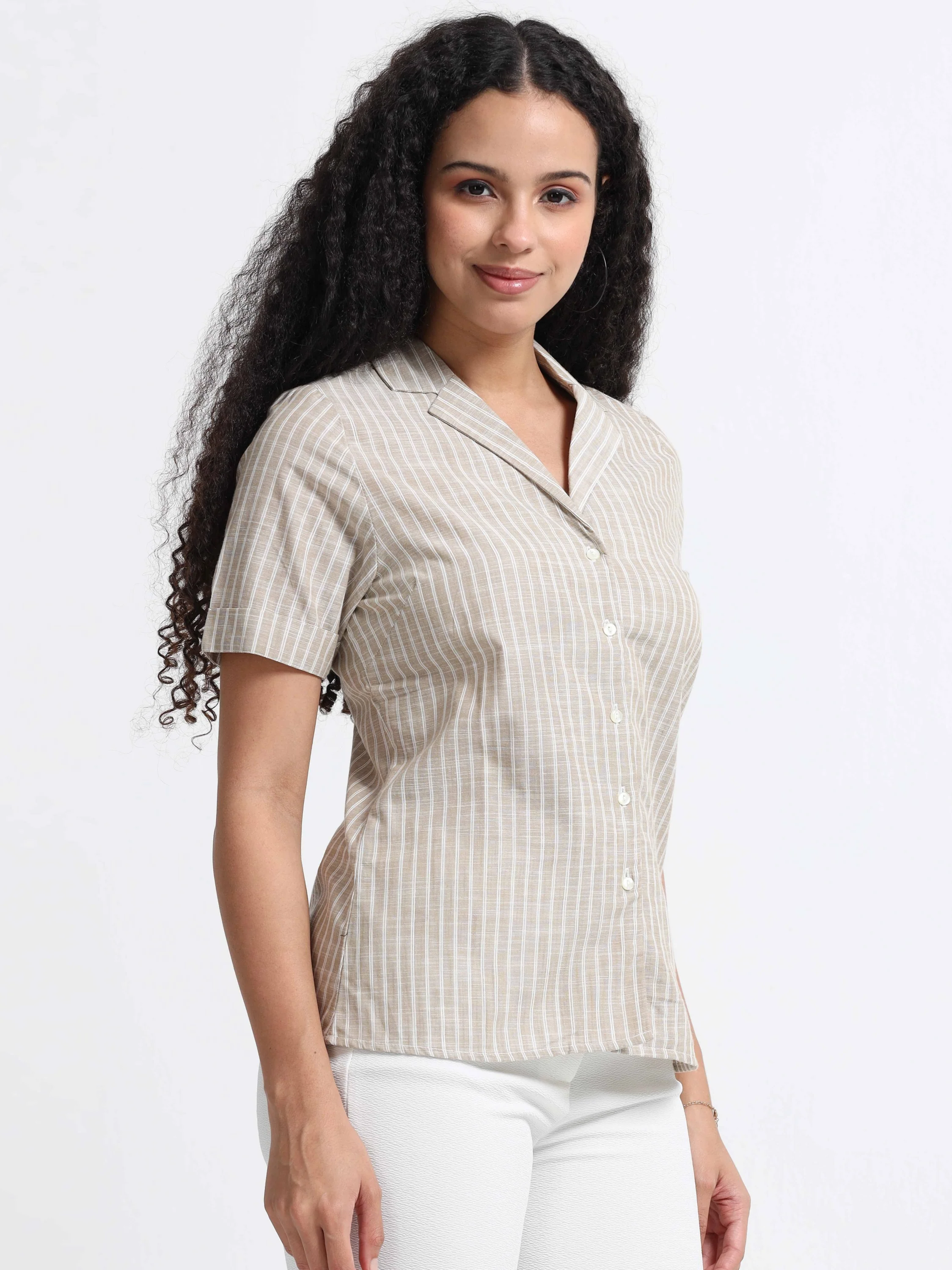Women Resort Collar Casual Shirt - Image 4